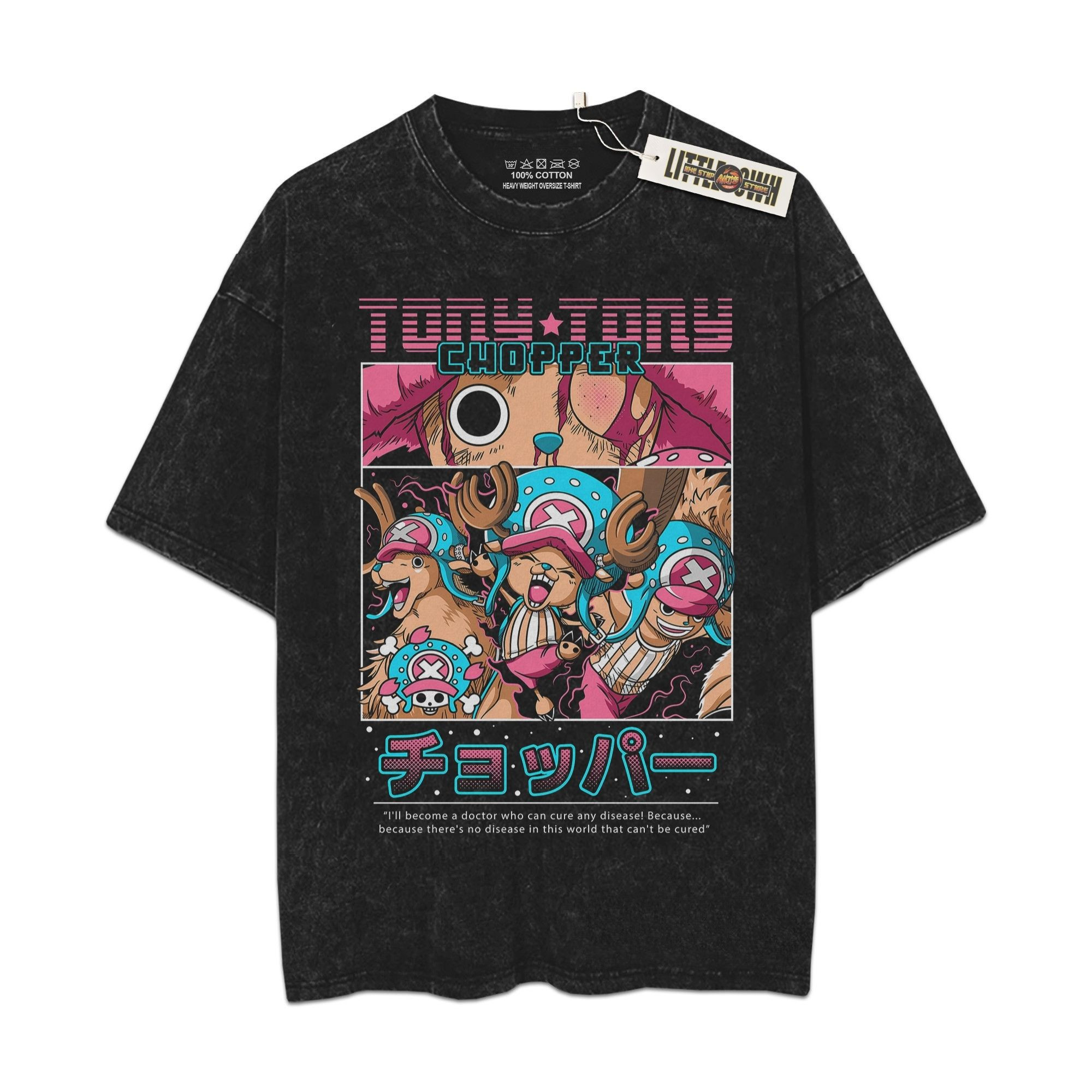 Chopper Party Vintage Shirt OP Oversized Washed Tees - Custom Anime Tee