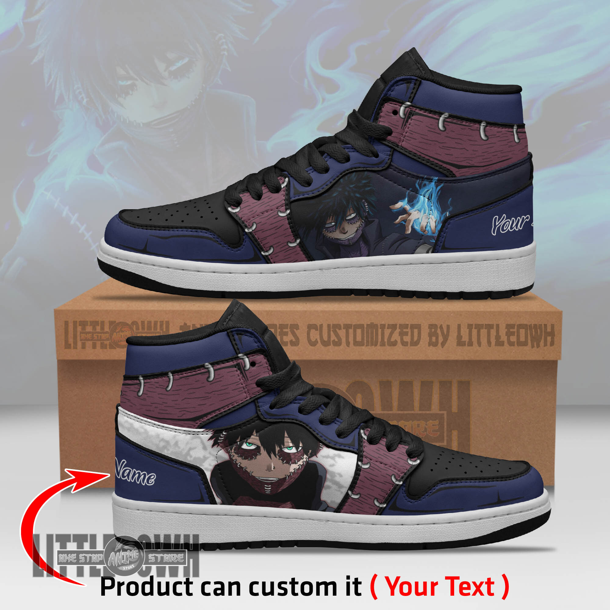 Dabi Persionalized Shoes My Hero Academia Anime Boot Sneakers