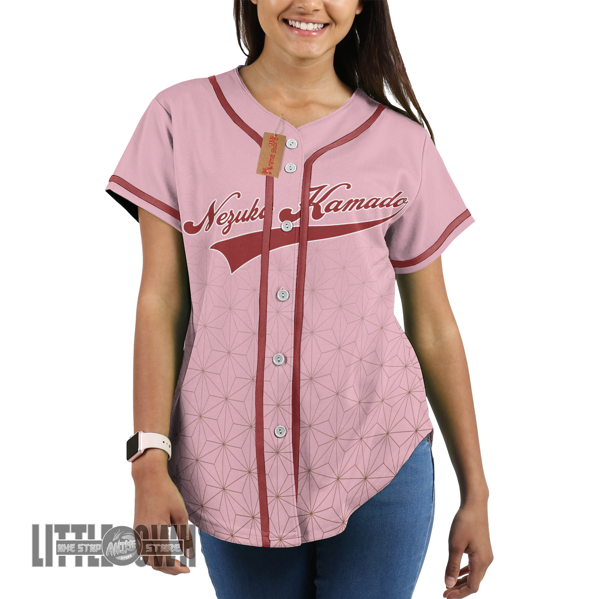 Demon Slayer Baseball Jersey Custom Nezuko Kamado Costumes Cosplay 4 Demon Slayer Baseball Jersey Custom Nezuko Kamado Costumes Cosplay - Image 4