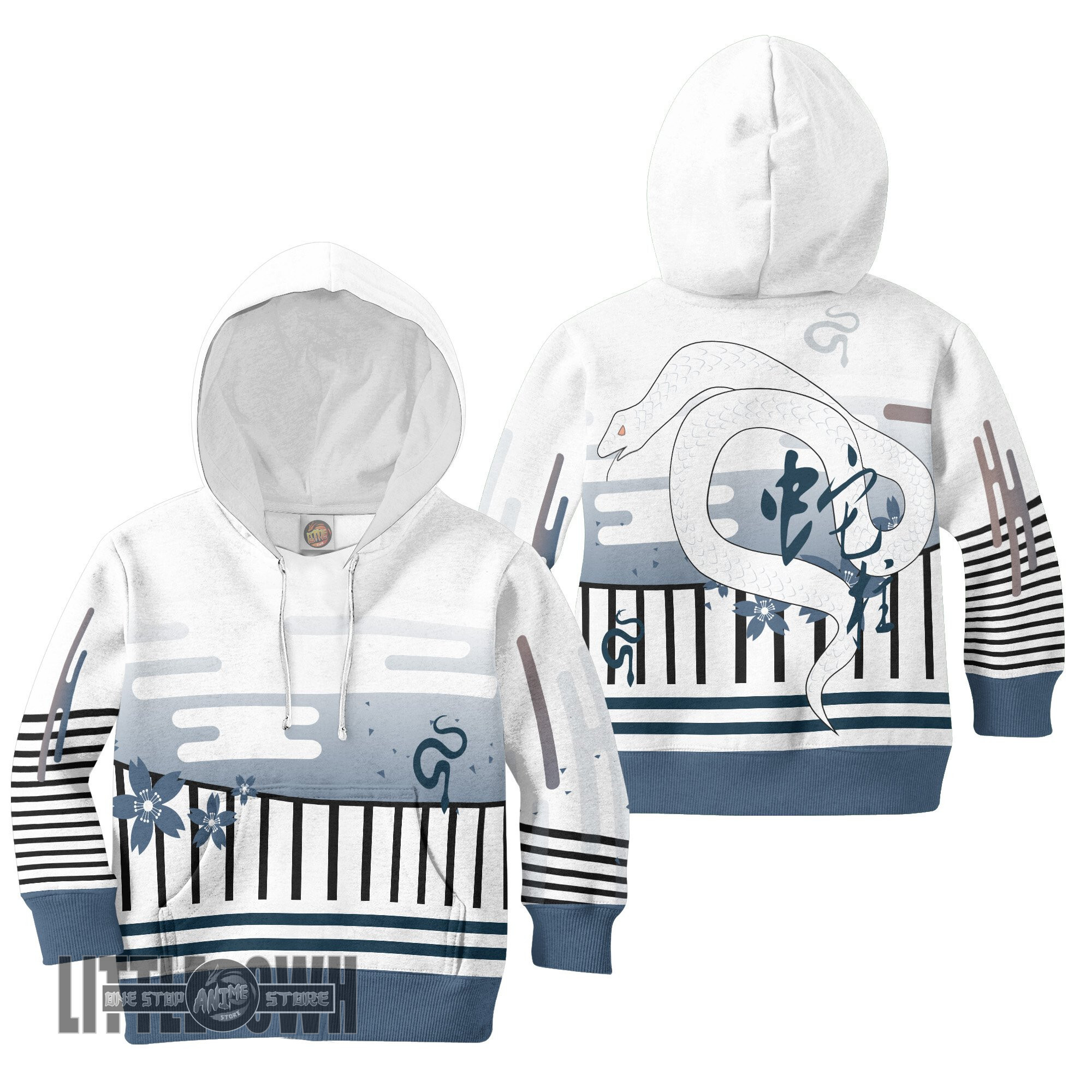 Demon Slayer Obanai Iguro Anime Kids Hoodie and Sweater Cosplay Costume