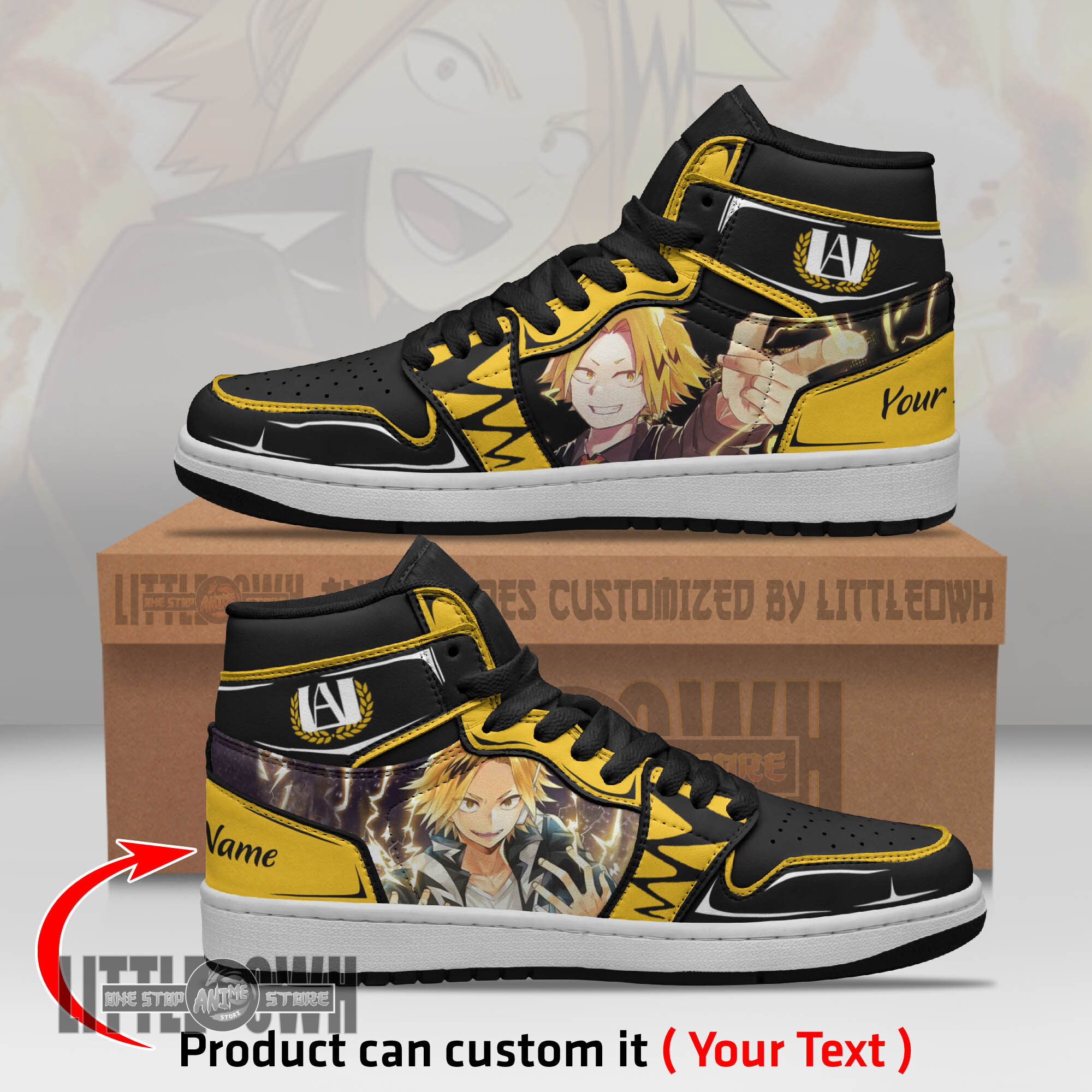 Denki Kaminari Persionalized Shoes My Hero Academia Anime Boot Sneakers