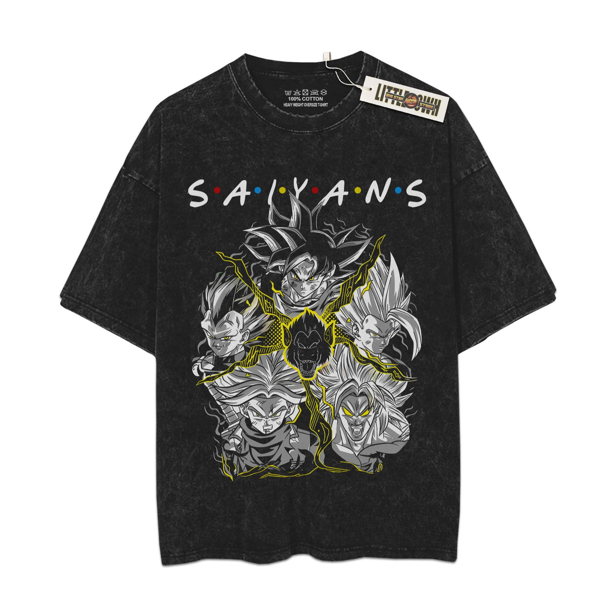 DGB Vintage Shirt Oversized Washed Tees - Custom Anime Tee