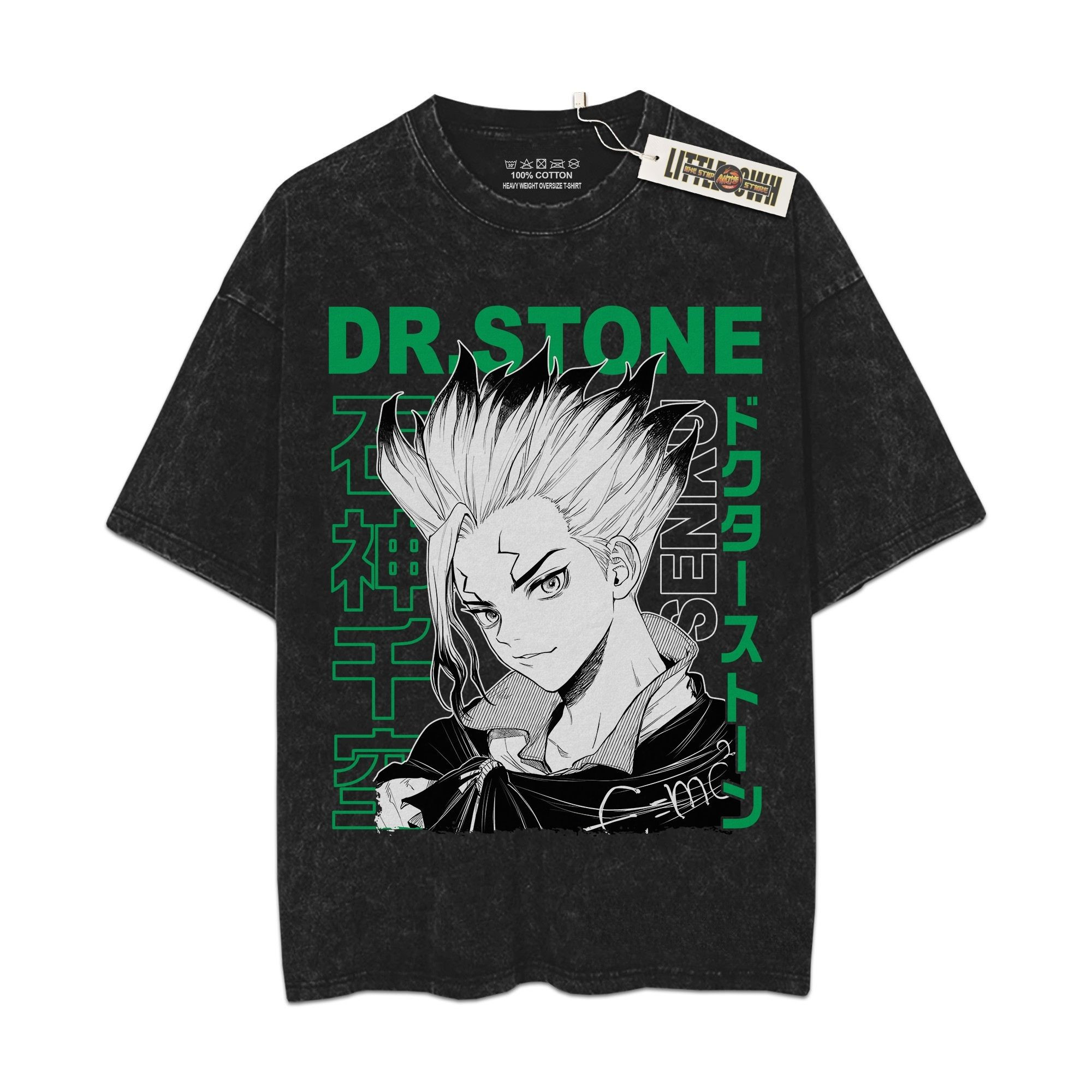 Dr Stone Vintage Shirt Oversized Washed Tees - Custom Anime Tee