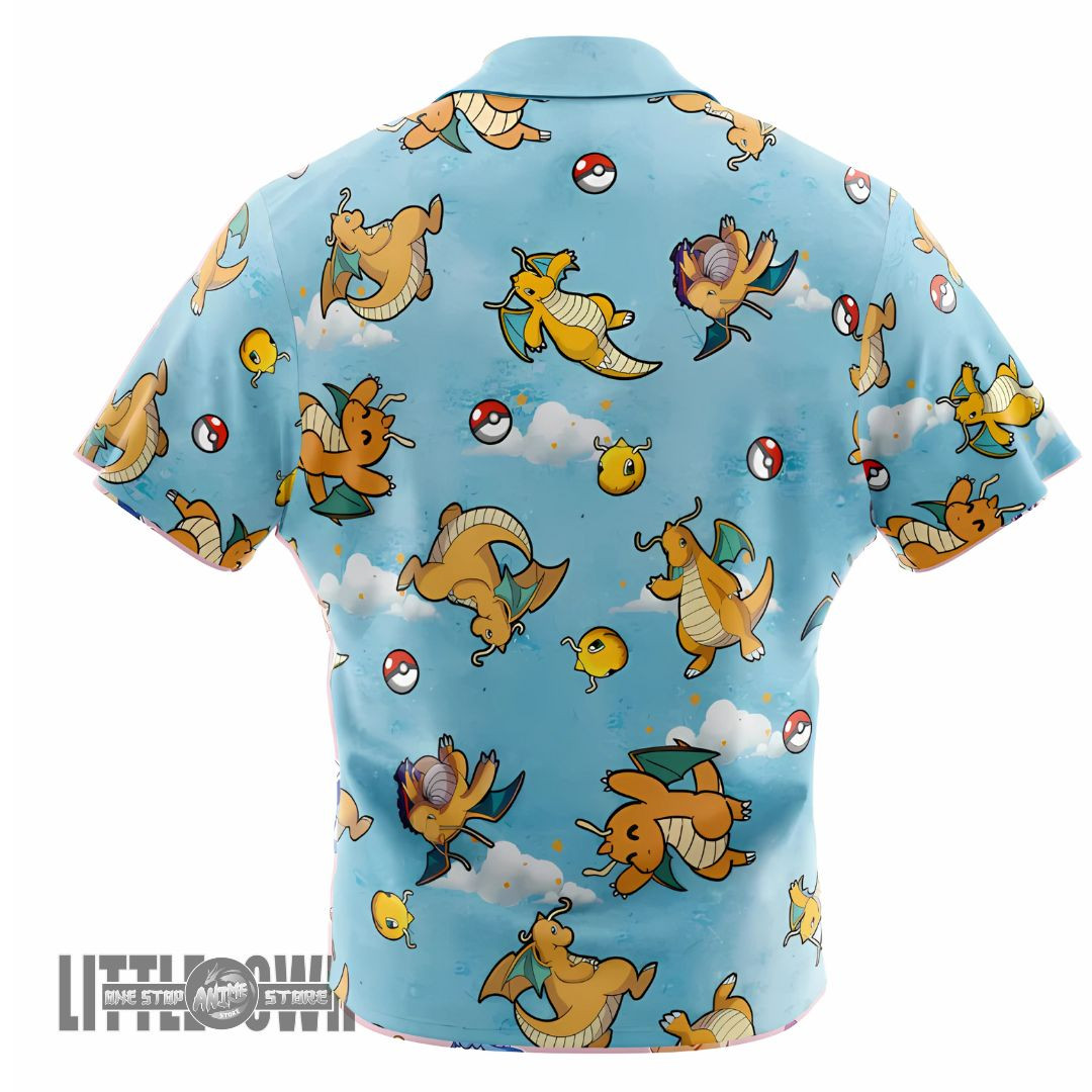 Alternative view of Dragonite Pokemon Anime Hawaiian Shirt