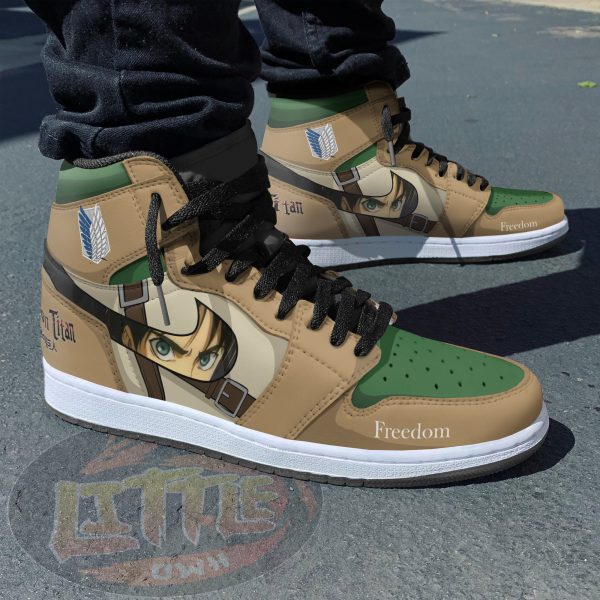 Alternative view of Eren Yeager Shoes Custom AoT Anime Boot Sneakers
