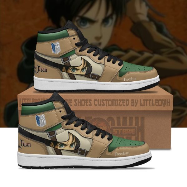 Eren Yeager Shoes Custom AoT Anime Boot Sneakers