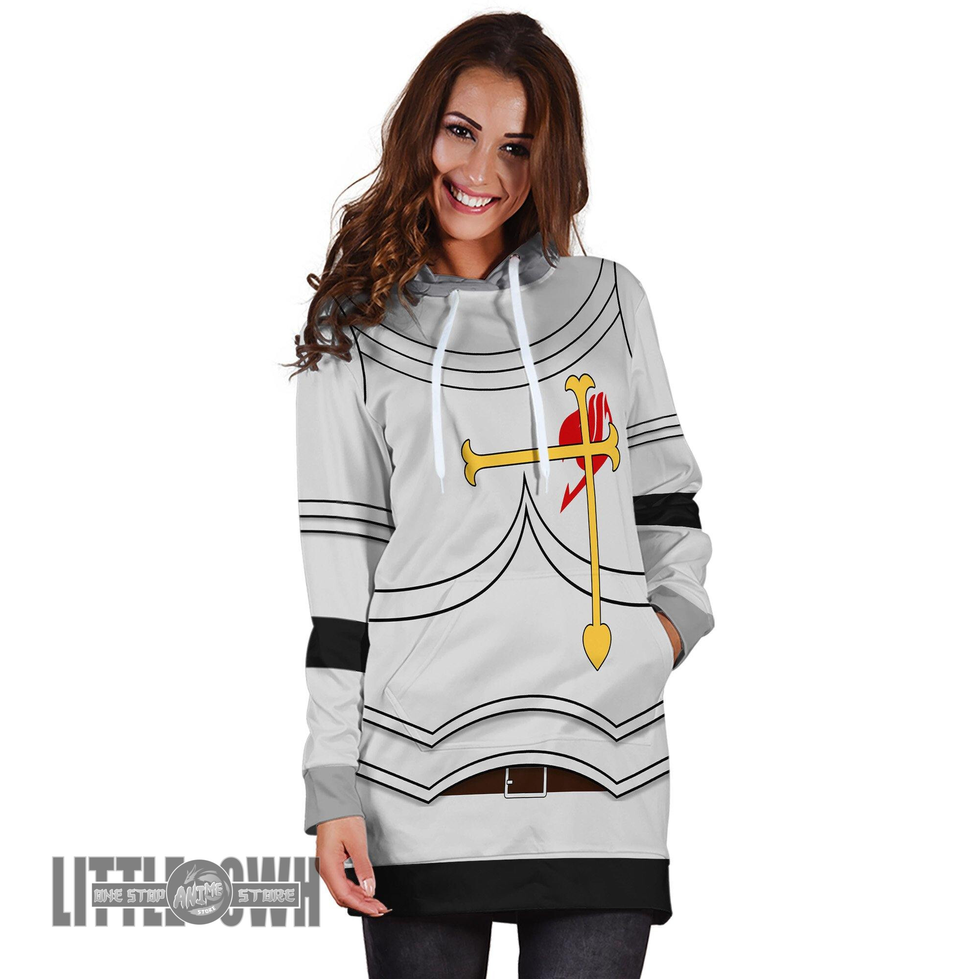 Erza Scarlet Custom Women Hoodie Dress  Fairy Tail Anime Cosplay Costume