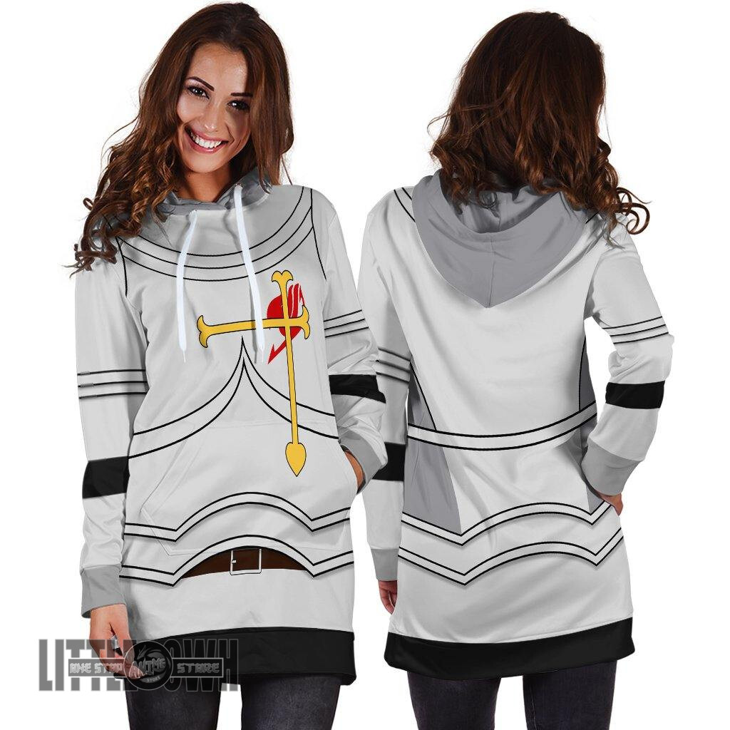 Alternative view of Erza Scarlet Custom Women Hoodie Dress  Fairy Tail Anime Cosplay Costume