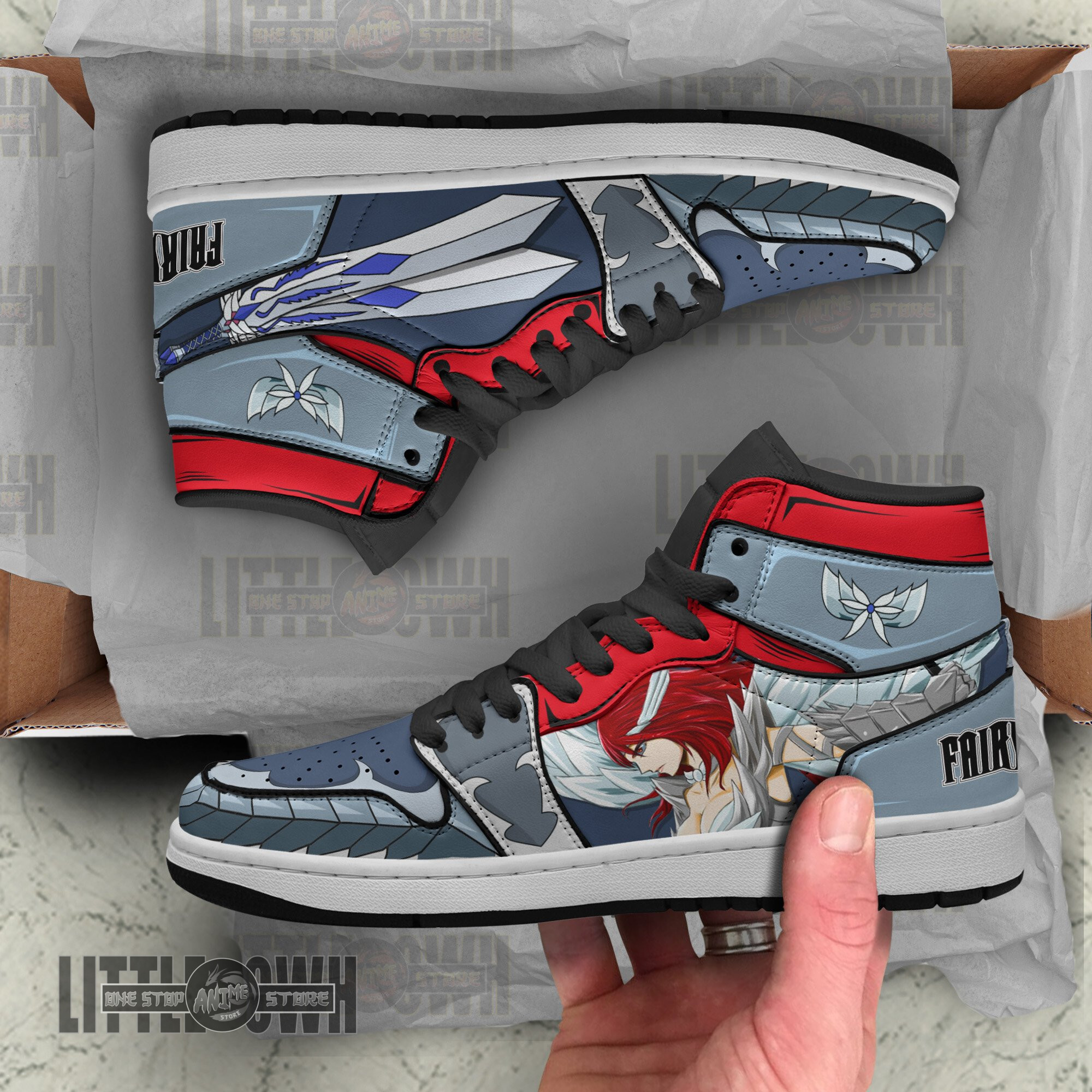 Erza Scarlet Shoes Custom FT Anime Boot Sneakers 3 Erza Scarlet Shoes Custom FT Anime Boot Sneakers - Image 3