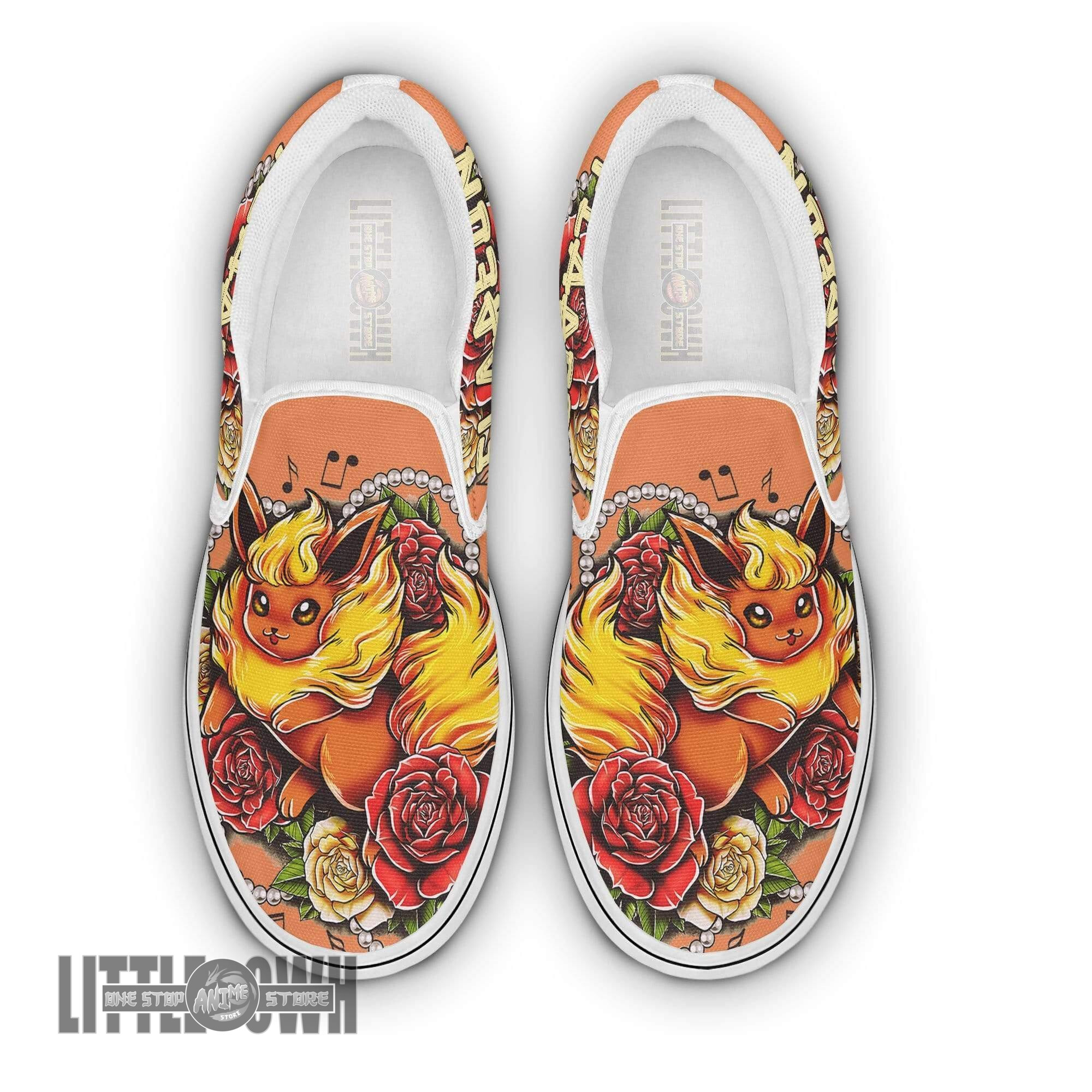 Flareon Classic Slip-On Custom Pokemon Anime Shoes