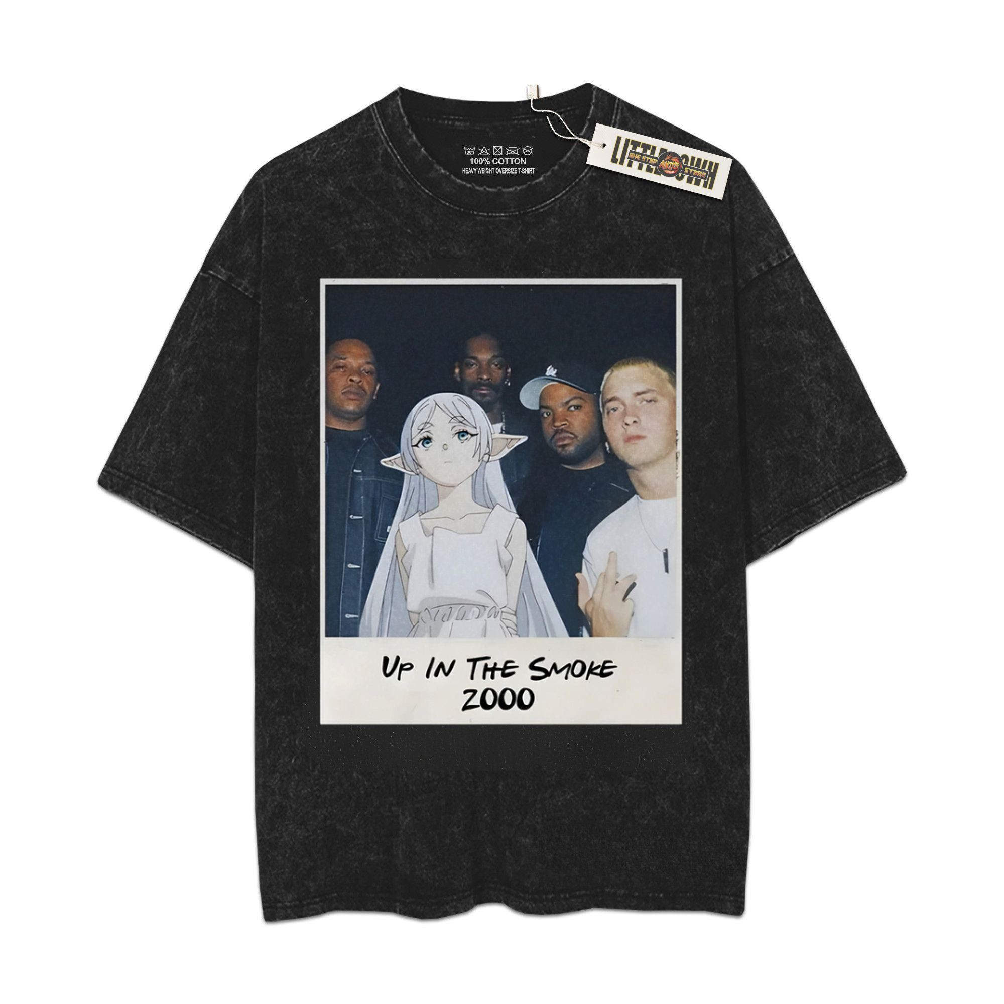 Frieren Up in the Smoke 2000 Oversized Washed Tee