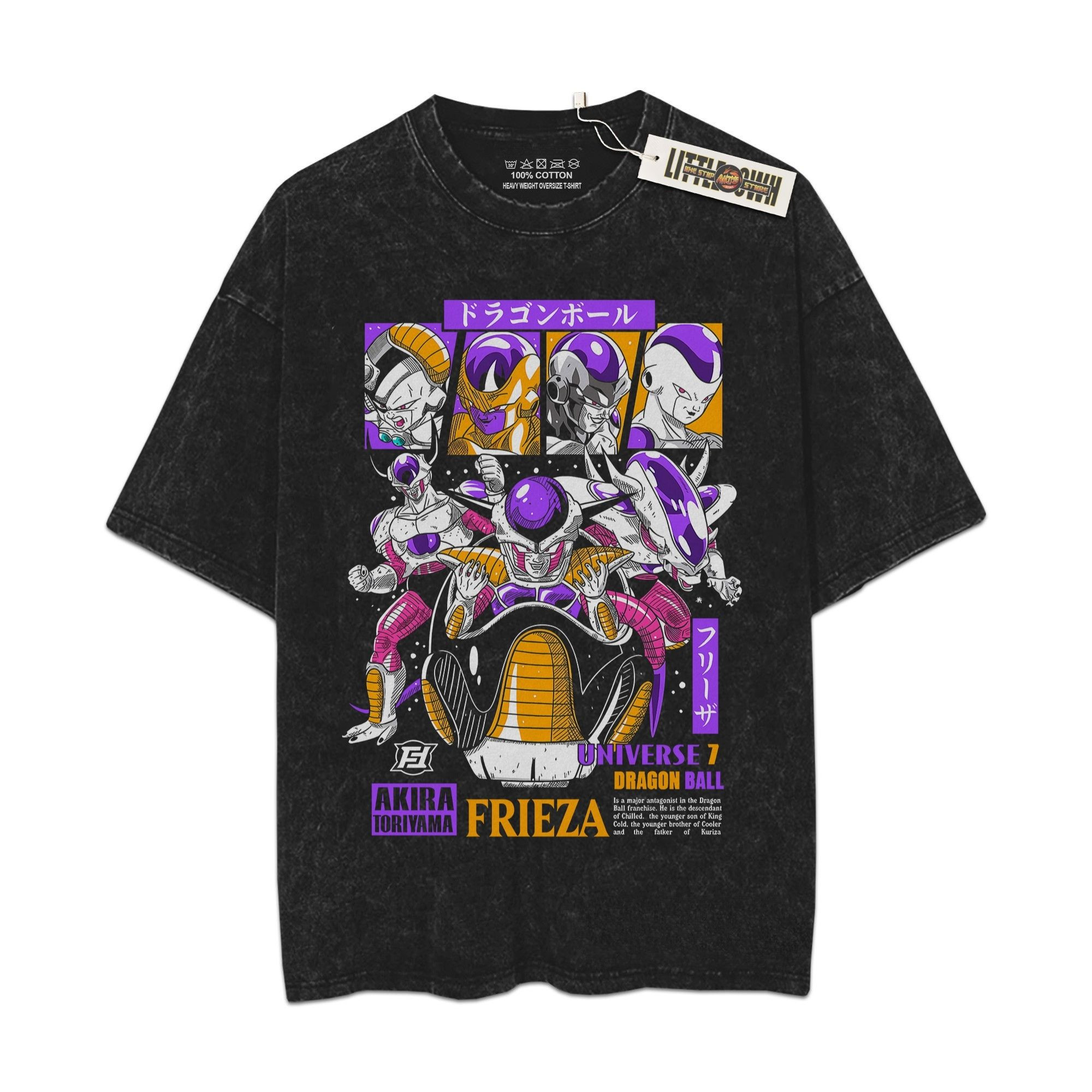 Frieza Vintage Shirt DGB Oversized Washed Tees - Custom Anime Tee
