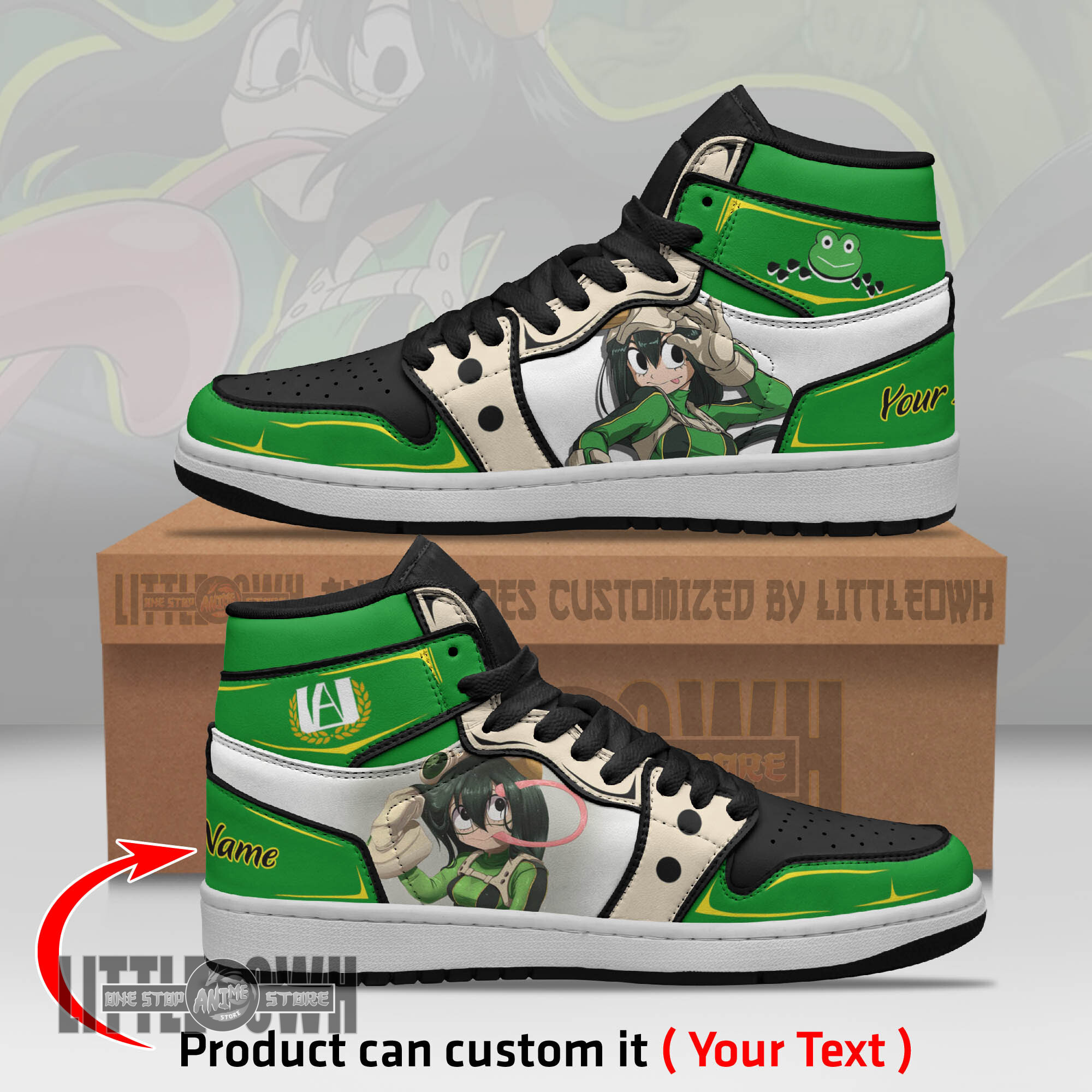 Froppy Persionalized Shoes My Hero Academia Anime Boot Sneakers