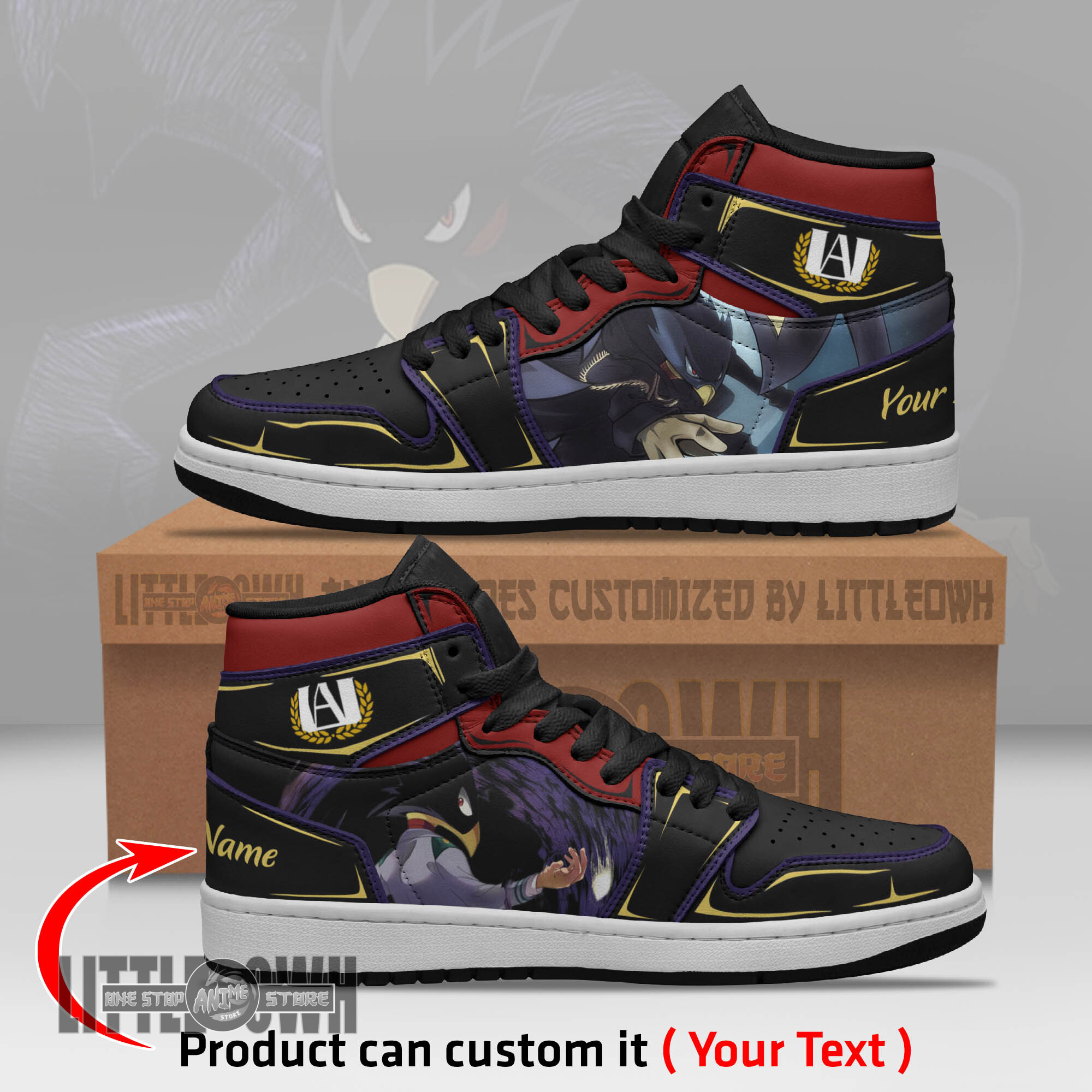 Fumikage Tokoyami Persionalized Shoes My Hero Academia Anime Boot Sneakers
