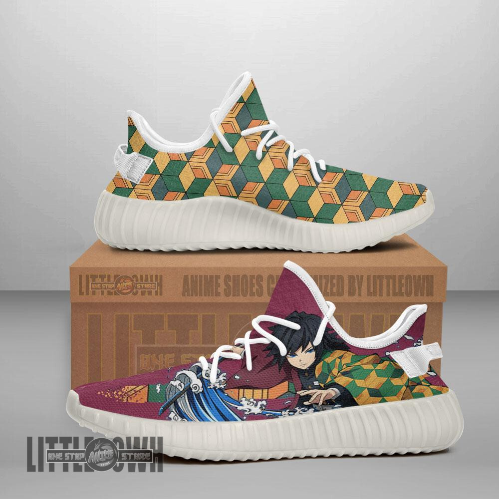 Giyu Tomioka Shoes Custom KNY Anime YZ Boost Sneakers