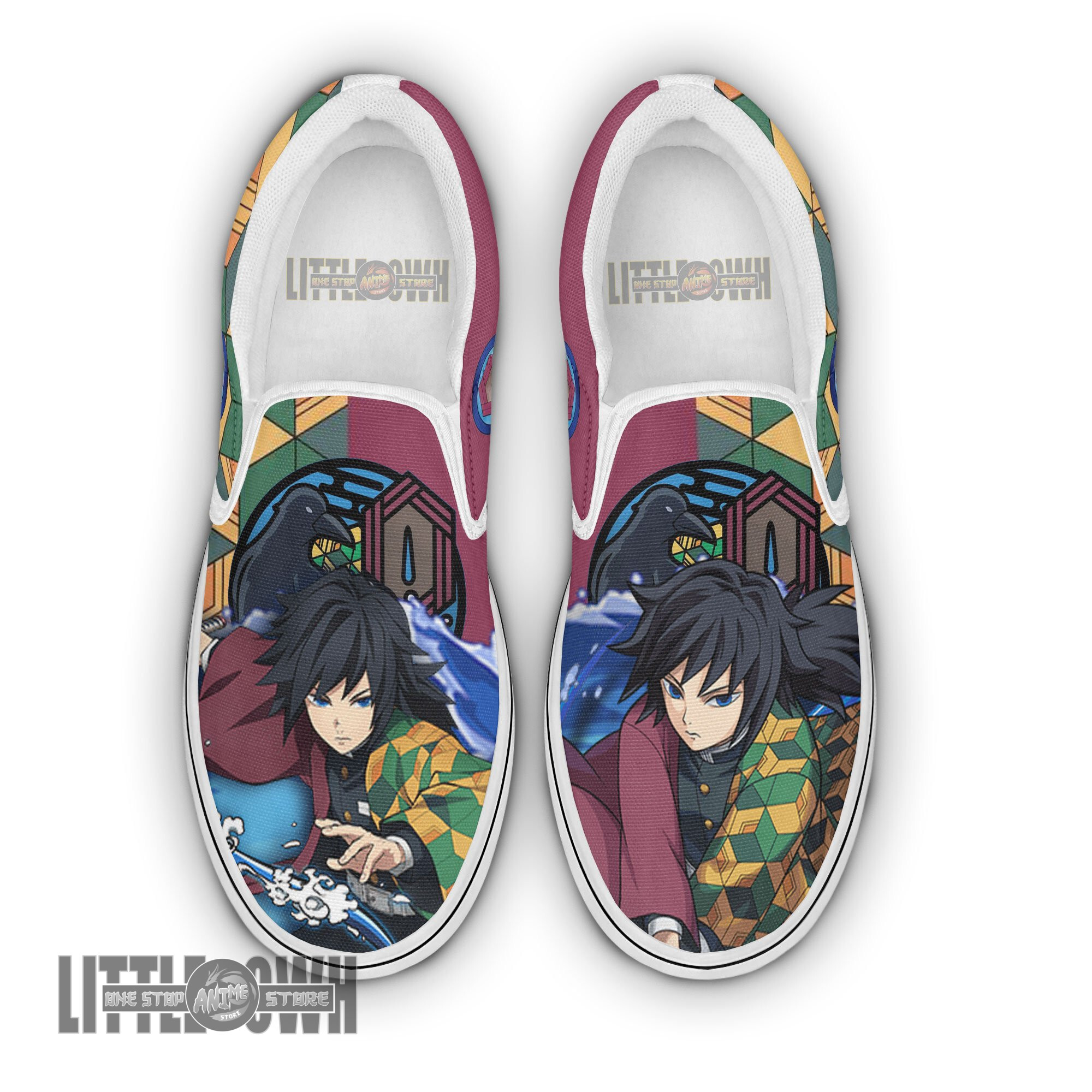 Giyuu Tomioka Shoes Custom KNY Anime Classic Slip-On Sneakers