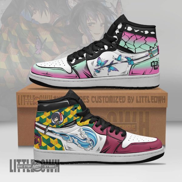 Giyuu x Shinobu Boot Sneakers KNY Breathing Sword Custom Anime Shoes