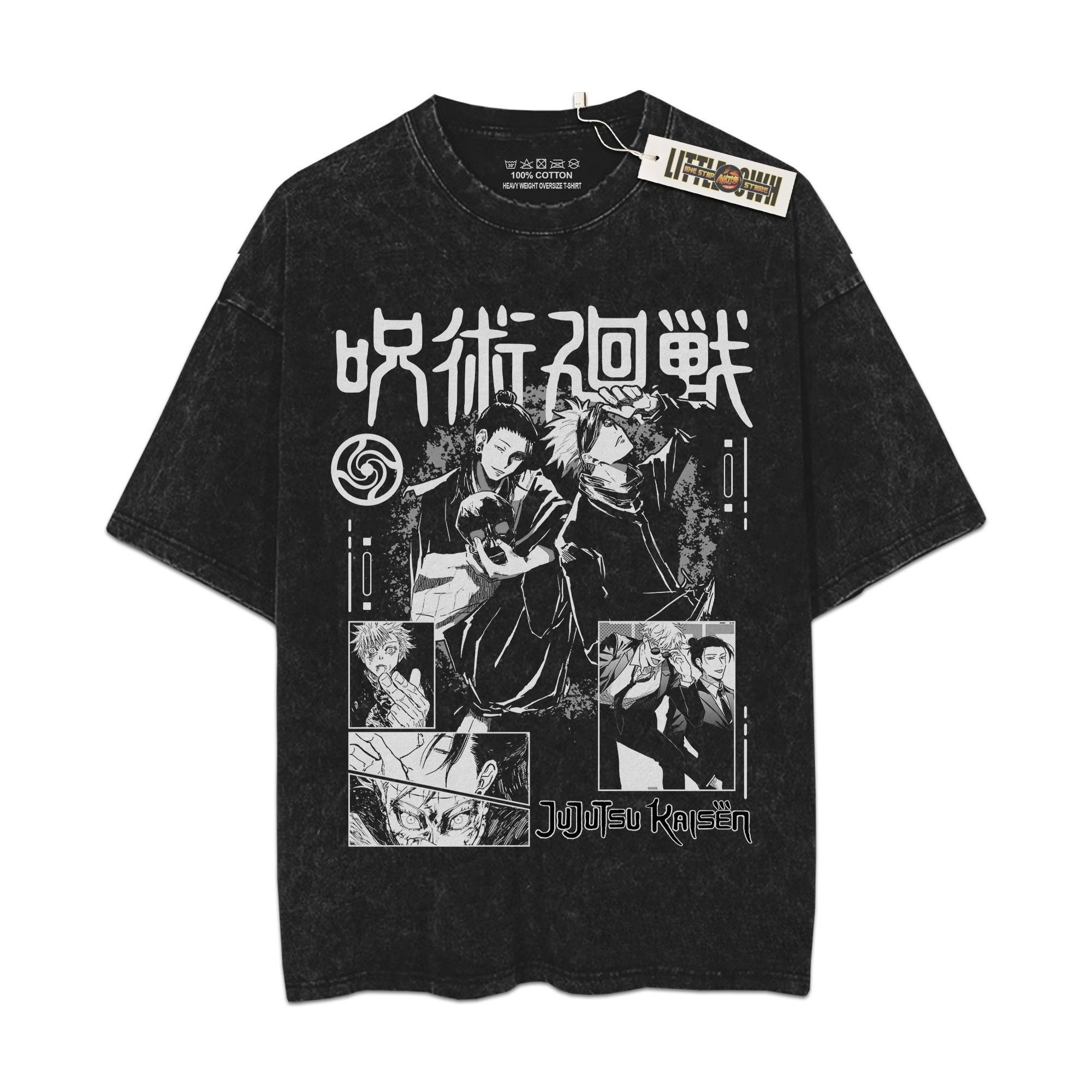Gojo vs Toge Vintage Shirt JJK Oversized Washed Tees - Custom Anime Tee