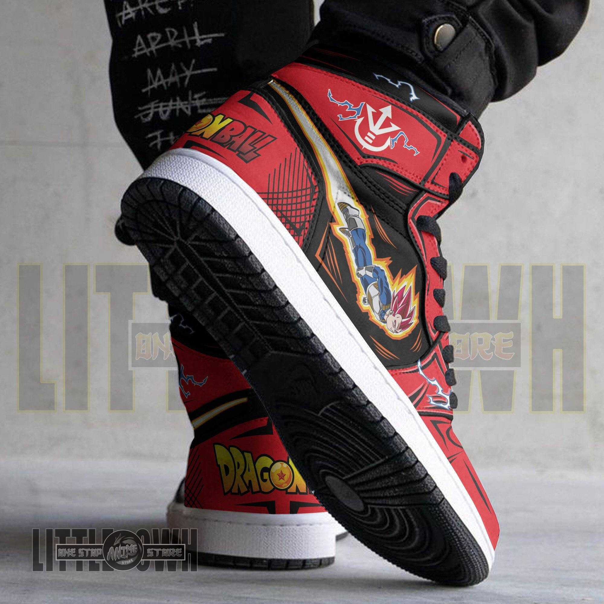 Goku and Vegeta Shoes DGB Super Saiyan God Custom Anime Boot Sneakers 3 Goku and Vegeta Shoes DGB Super Saiyan God Custom Anime Boot Sneakers - Image 3
