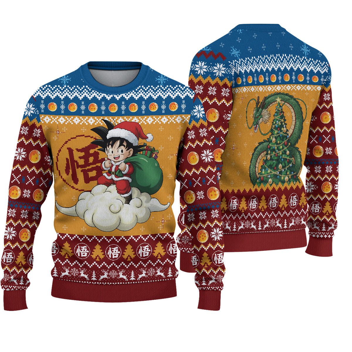 Goku Chibi DGB Christmas Ugly Sweater Anime Xmas Gift Ideas