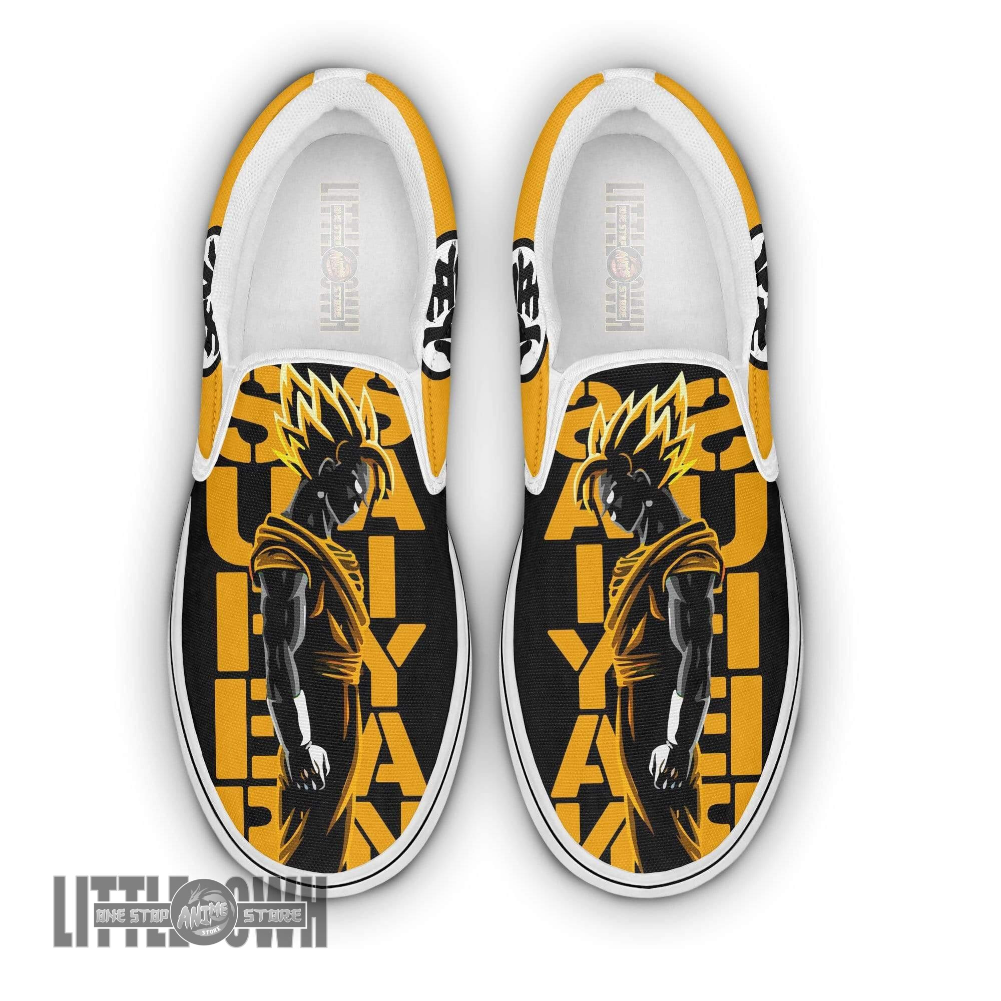 Goku Shoes Dragon Ball Z Shoes Anime Sneakers Custom Super Saiyan Classic Slip-On