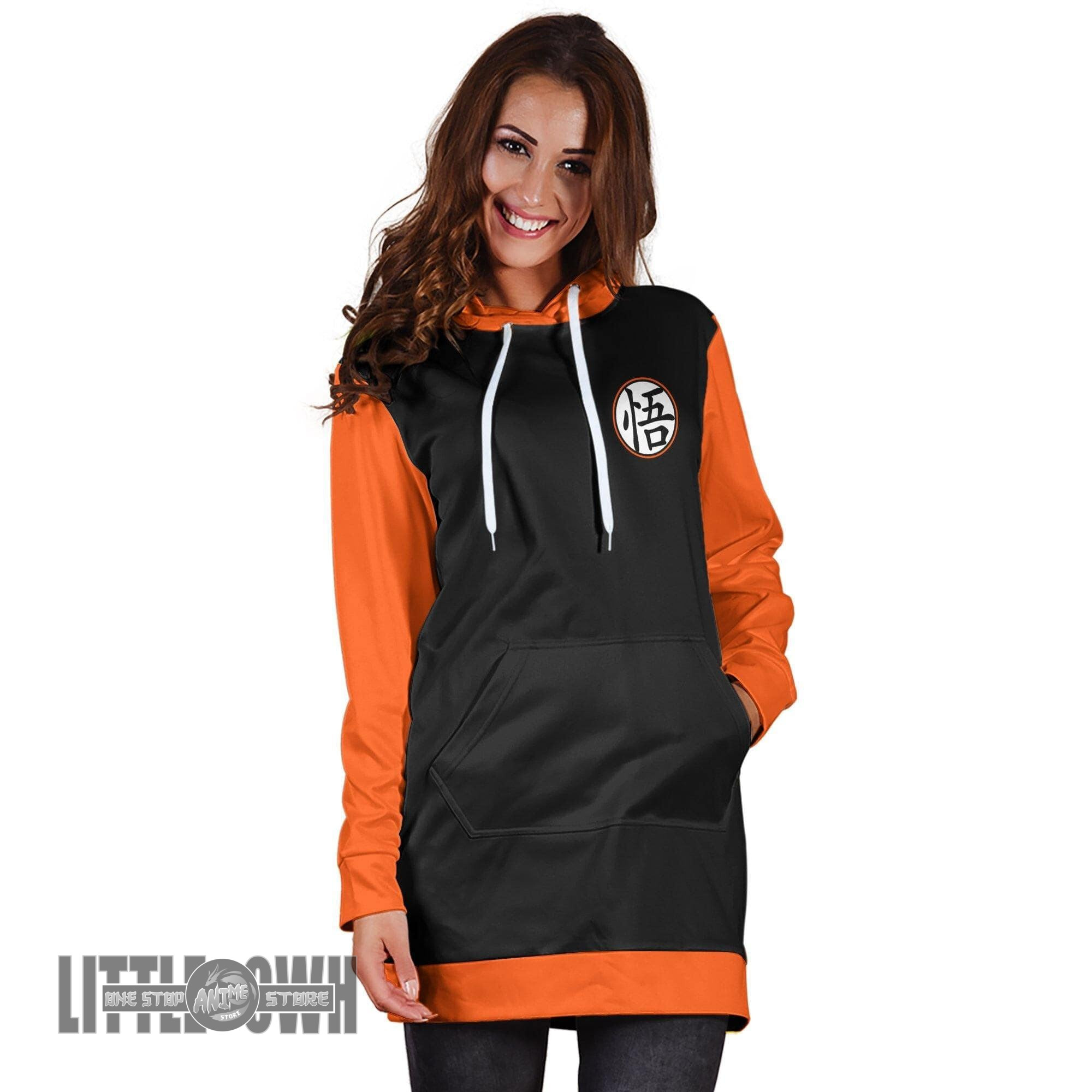 Goku Symbol Custom Dragon Ball Cosplay Costume Women Hoodie Dress