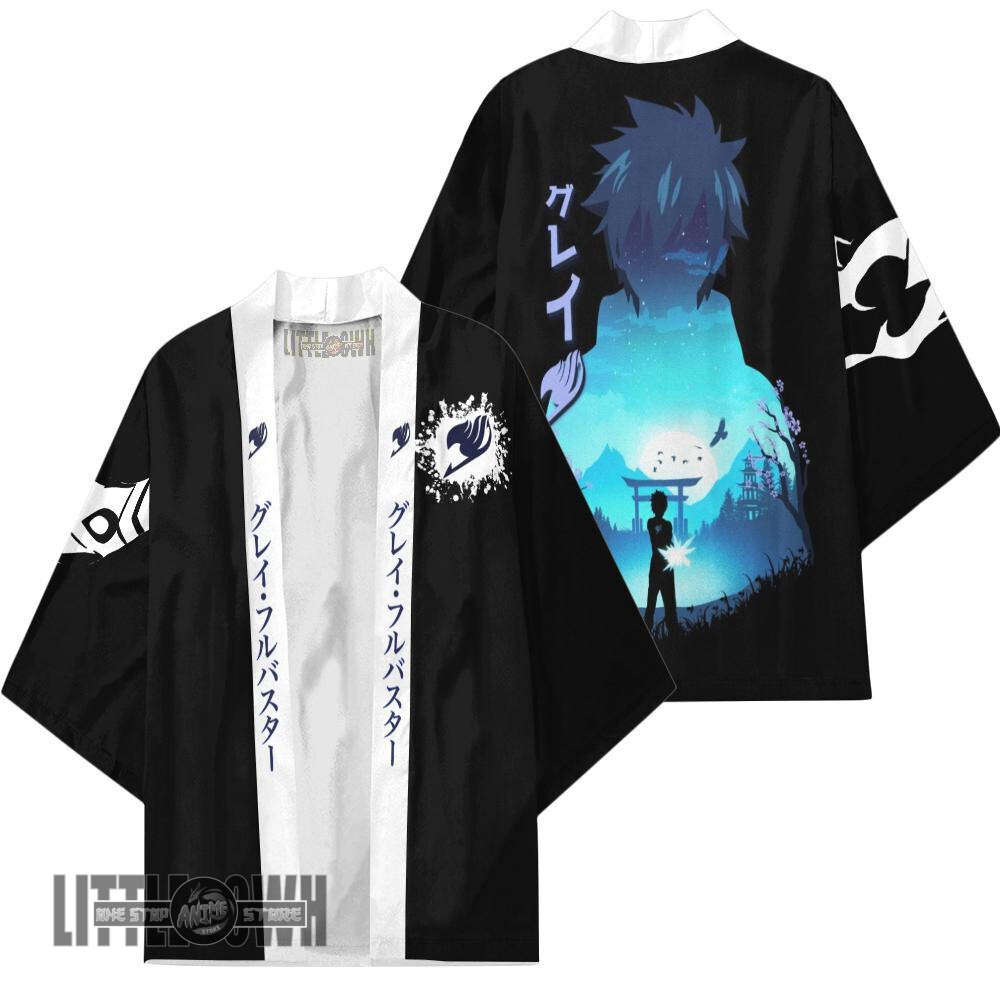 Gray Fullbuster Kimono Cardigans Custom Fairy Tail Anime Cloak Cosplay Costume