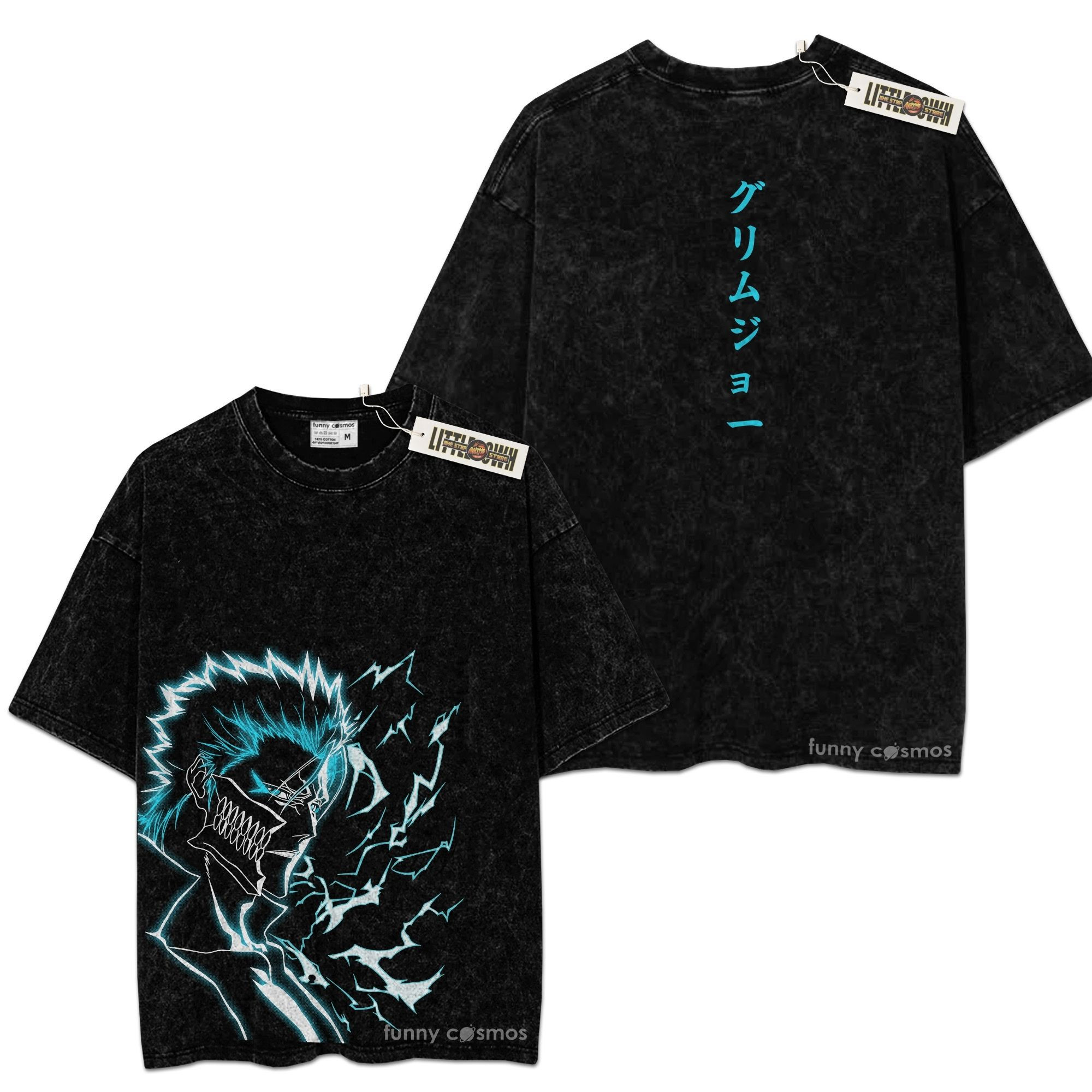 GrimmJow Vintage Shirt Blch Oversized Washed Tees - Custom Anime Tee