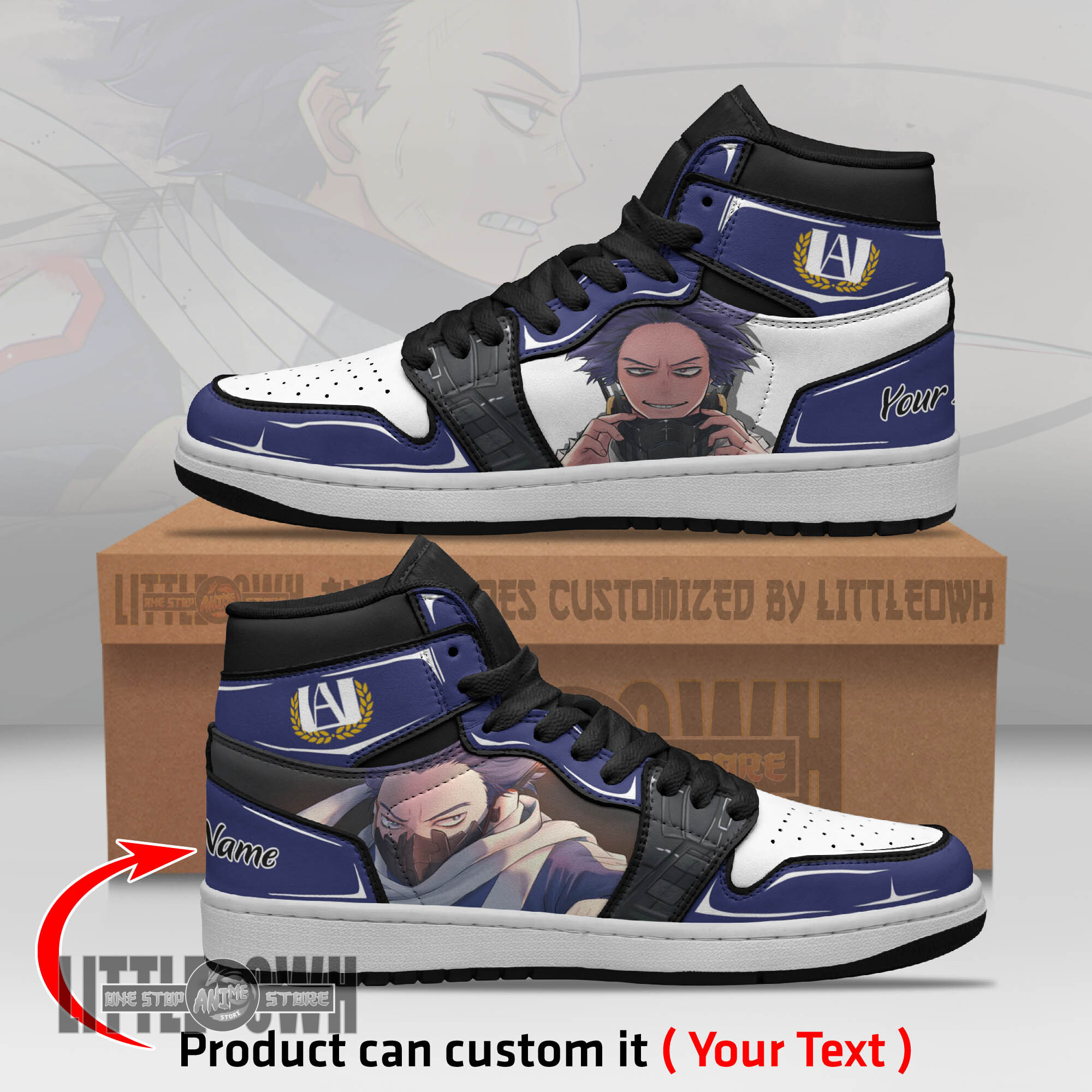 Hitoshi Shinso Persionalized Shoes My Hero Academia Anime Boot Sneakers