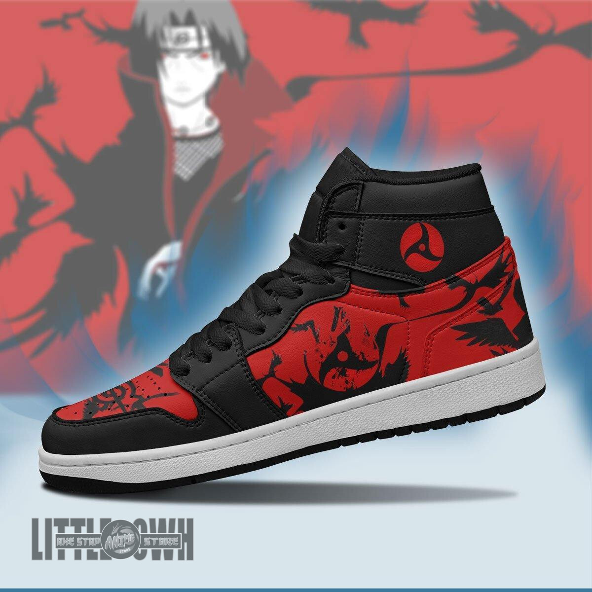 Itachi Akatsuki Shoes Custom Anime NRT Boot Sneakers 3 Itachi Akatsuki Shoes Custom Anime NRT Boot Sneakers - Image 3