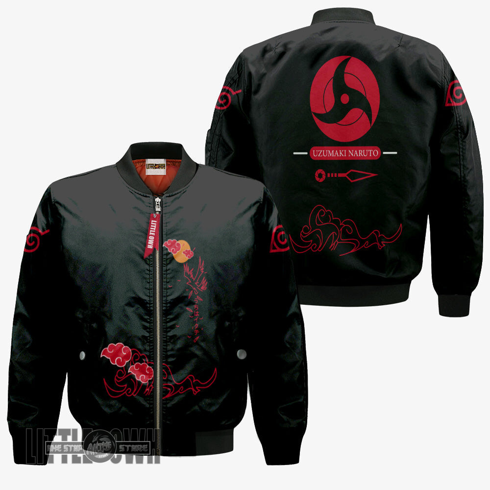 Itachi Uchiha Bomber Jacket Custom Naruto Cosplay Costumes 2 Itachi Uchiha Bomber Jacket Custom Naruto Cosplay Costumes - Image 2