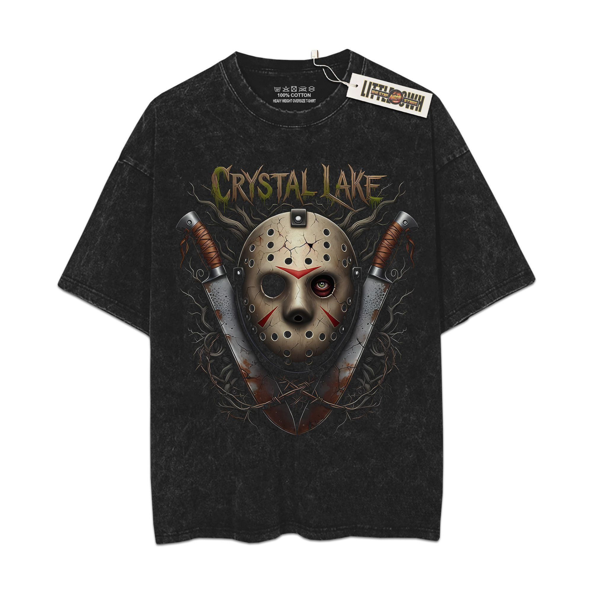 Jason Voorhees Vintage Oversized Washed Tees - Custom Anime Tee