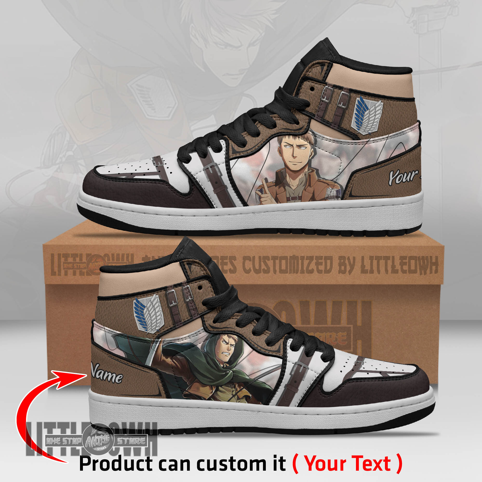 Jean Kirstein Persionalized Shoes Attack On Titan Anime Boot Sneakers