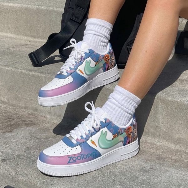 Judy & Nick Zootopia Custom AF1 Sneakers 11 judy nick zootopia custom af1 sneakers umjsn