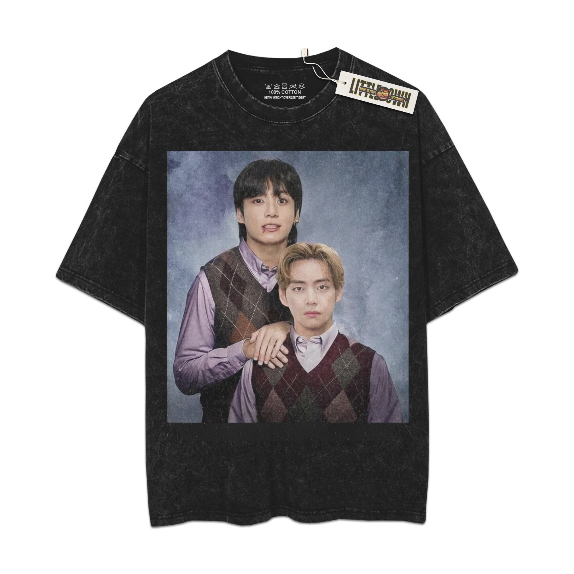 Jungkook V Kim Taehyung Kpop Graphic Tee BTS Fan Vintage Shirt