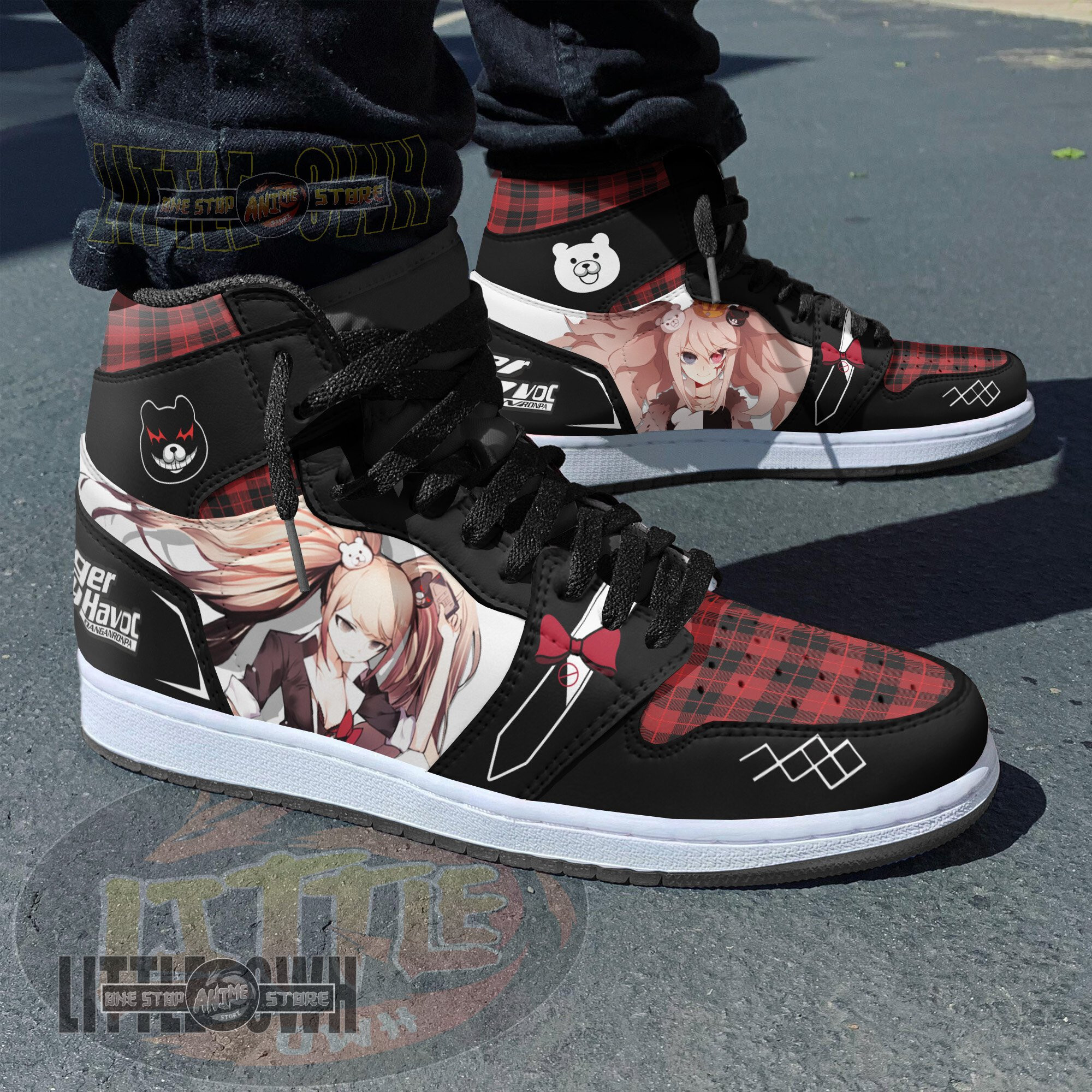 Junko Enoshima Shoes Custom Danganronpa Anime Boot Sneakers 4 Junko Enoshima Shoes Custom Danganronpa Anime Boot Sneakers - Image 4