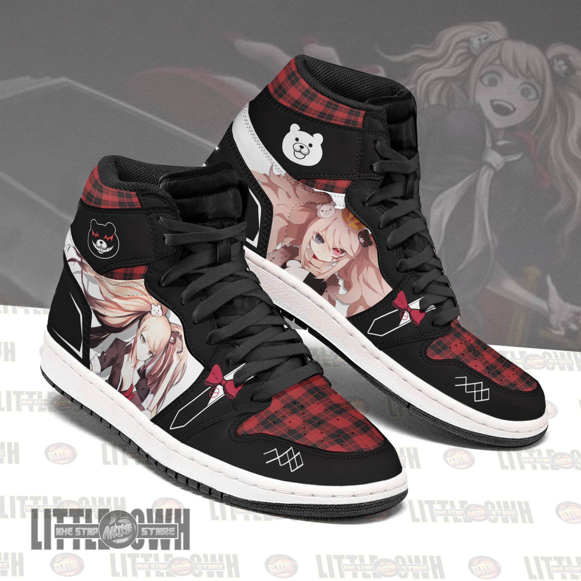 Junko Enoshima Shoes Custom Danganronpa Anime Boot Sneakers 2 Junko Enoshima Shoes Custom Danganronpa Anime Boot Sneakers - Image 2
