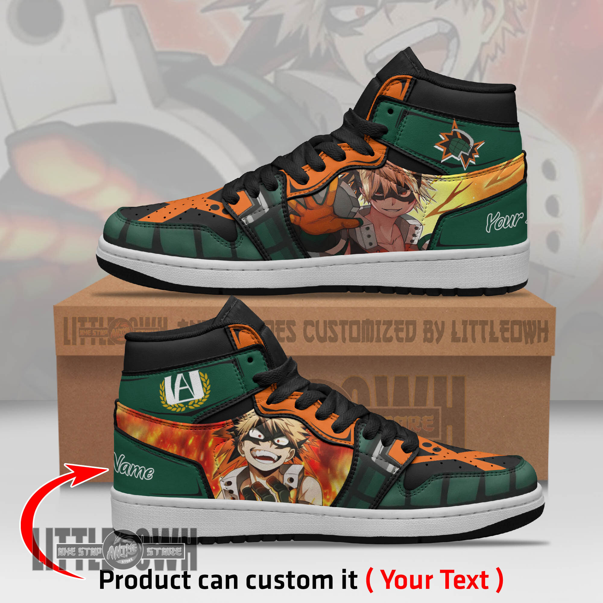 Kacchan Persionalized Shoes My Hero Academia Anime Boot Sneakers