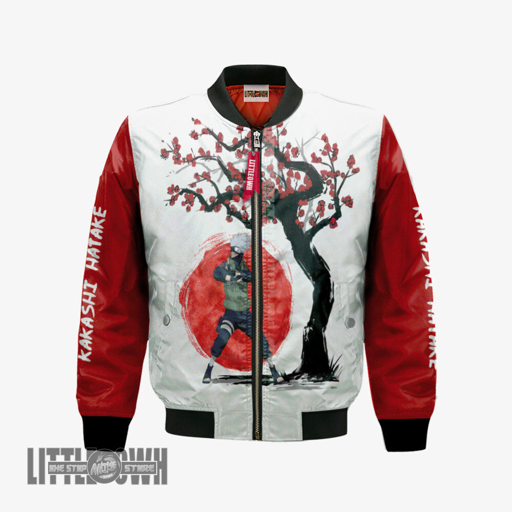 Kakashi Hatake Bomber Jacket Custom Anime Merch Ninja Under The Sun