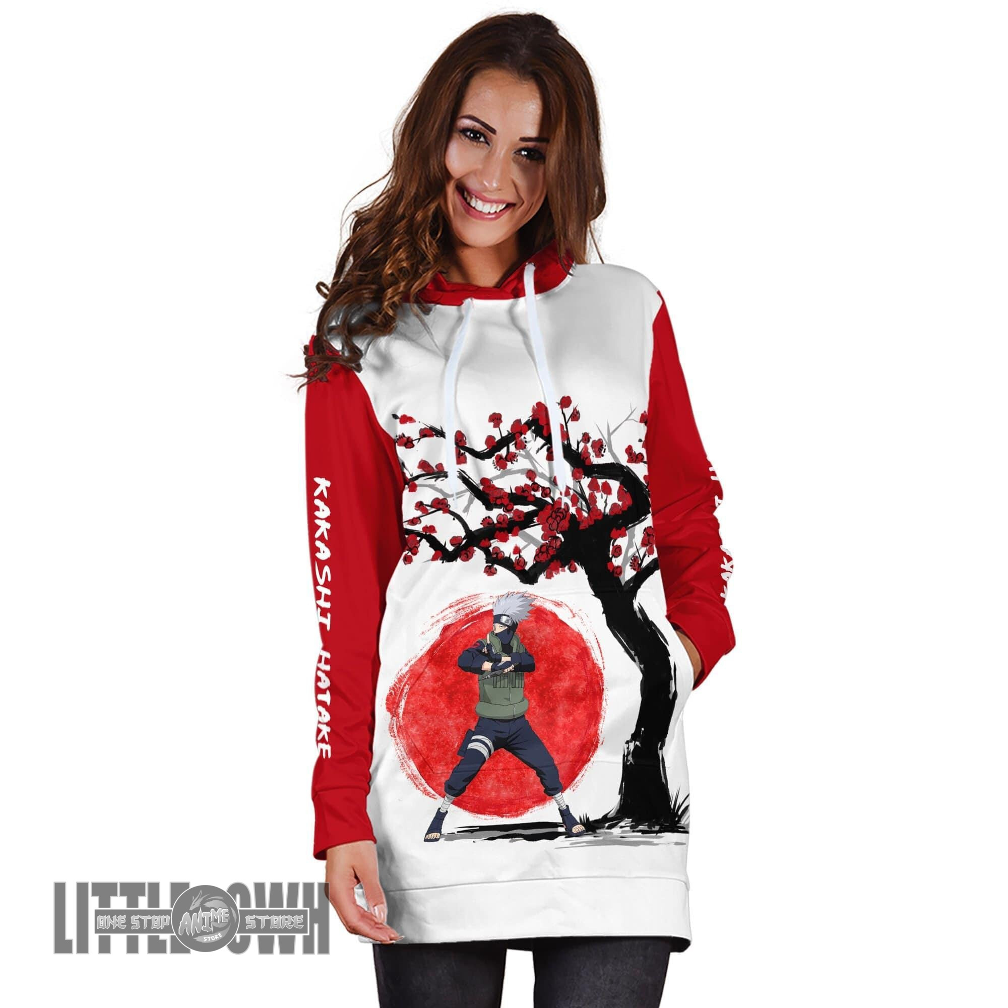 Kakashi Hatake Custom Anime Naruto Ninja Under The Sun Women Hoodie Dress