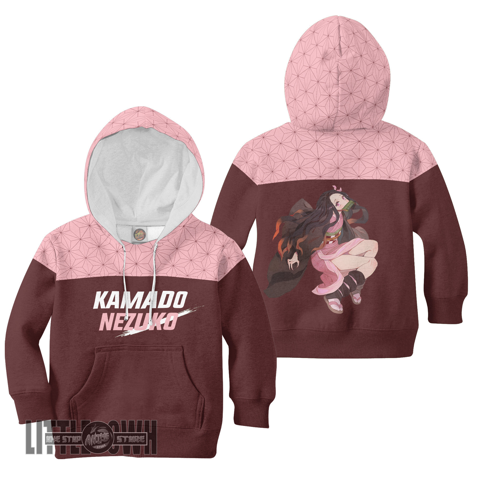 Kamado Nezuko Anime Kids Hoodie and Sweater Custom Demon Slayer Cosplay Costume