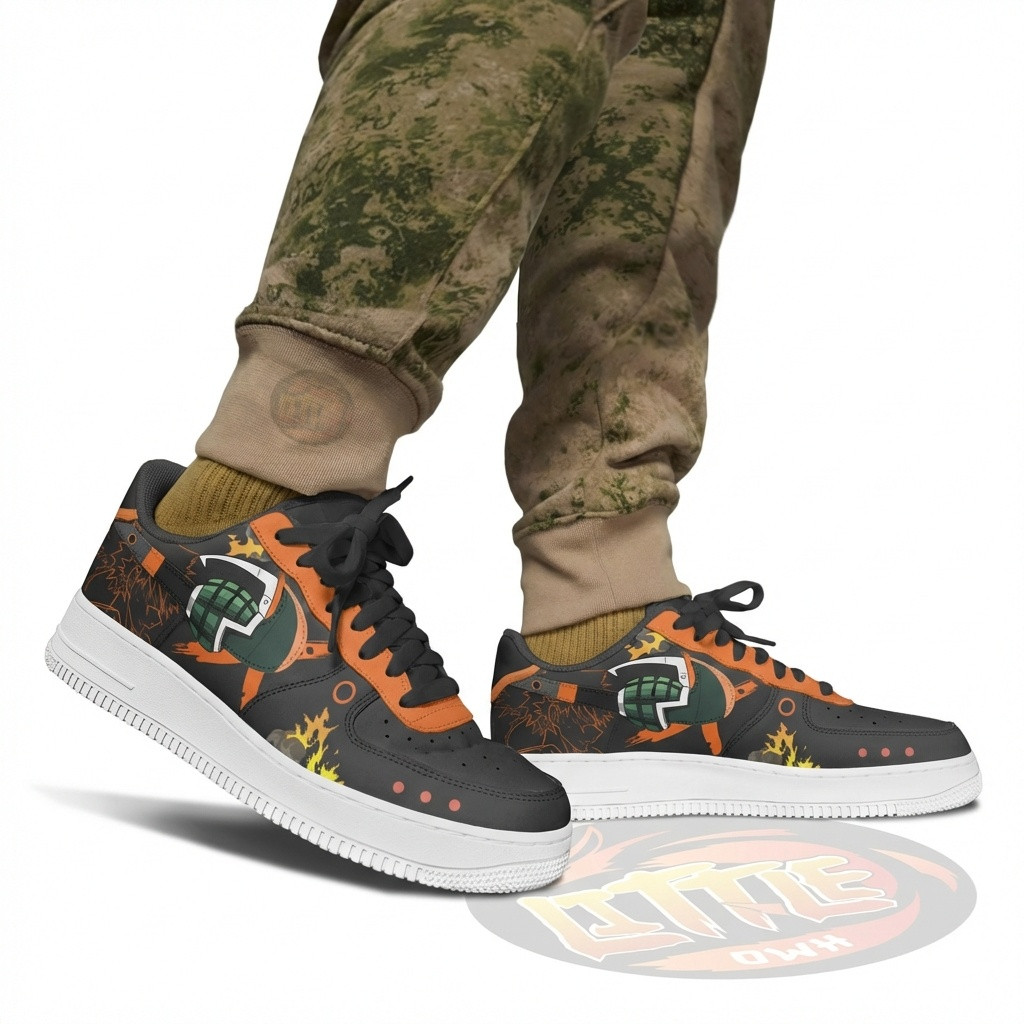 Katsuki Bakugo Custom MHA AF1 Sneakers 4 Katsuki Bakugo Custom MHA AF1 Sneakers - Image 4