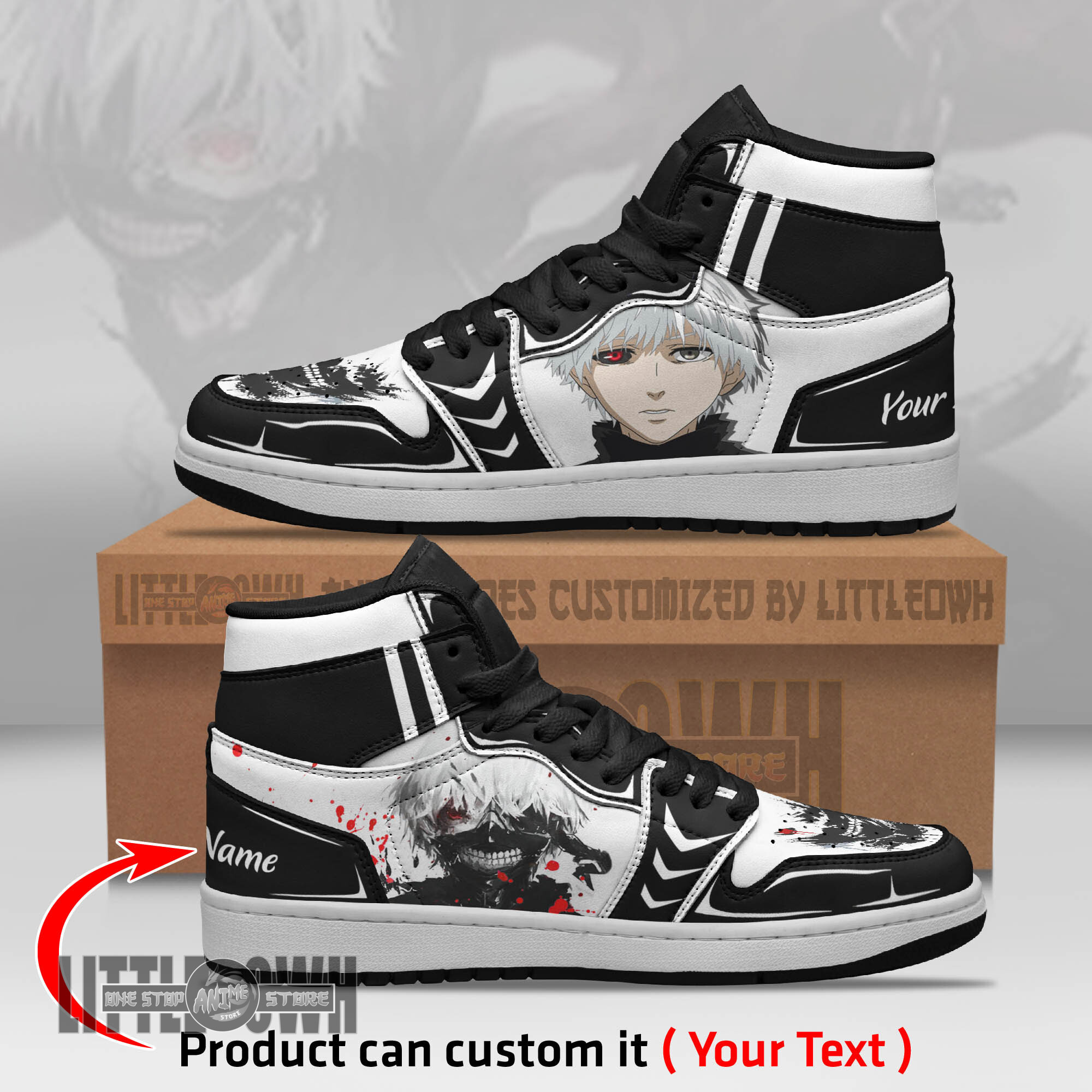 Ken Kaneki Persionalized Shoes Tokyo Ghoul Anime Boot Sneakers
