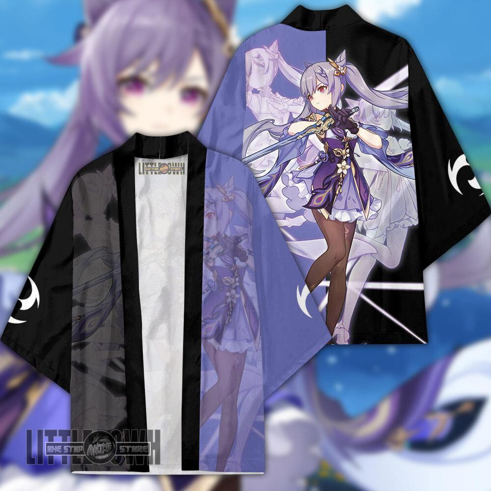 Keqing Kimono Cardigans Custom Genshin Impact Anime Cloak Cosplay Costume