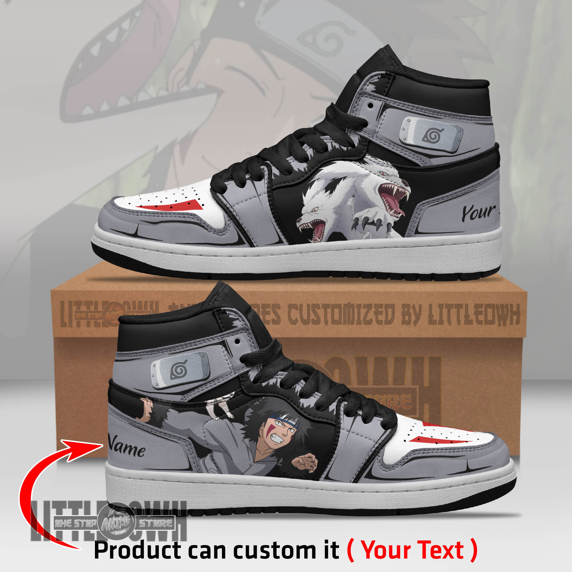 Kiba Inuzuka Persionalized Shoes Naruto Anime Boot Sneakers