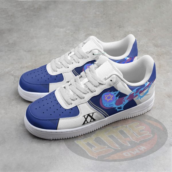 Alternative view of Killua Zoldyck Anime Sneakers - Custom Hunter AF1 Shoes