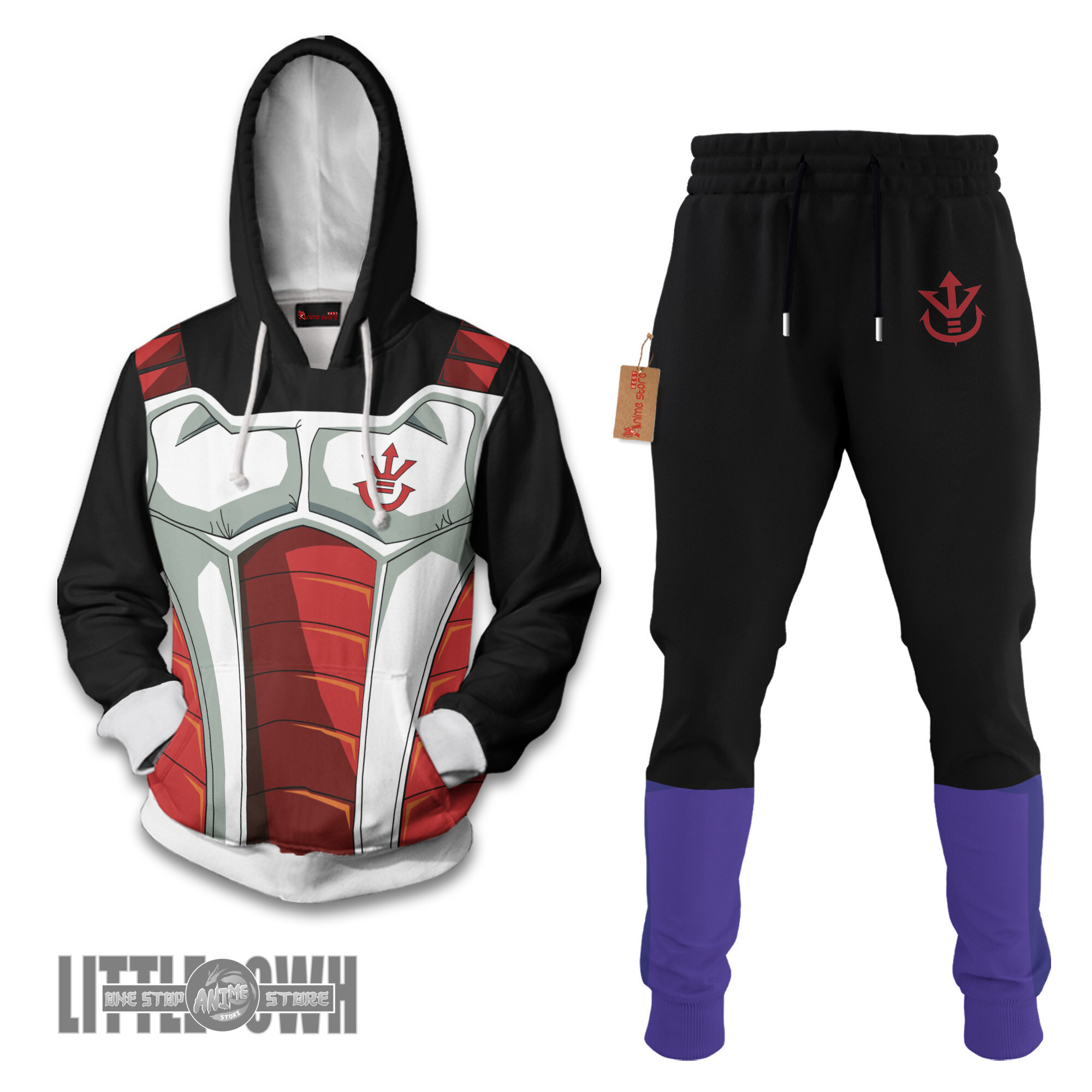 King Vegeta Vegeta Saiyan Armor Hoodie And Jogger Set Anime Clothes