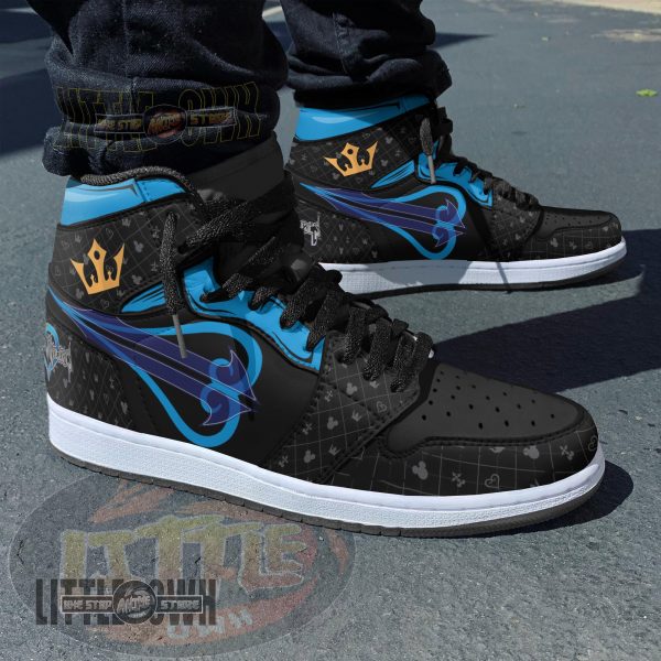 Alternative view of Kingdom Hearts AJ1 Custom Anime Boot Sneakers