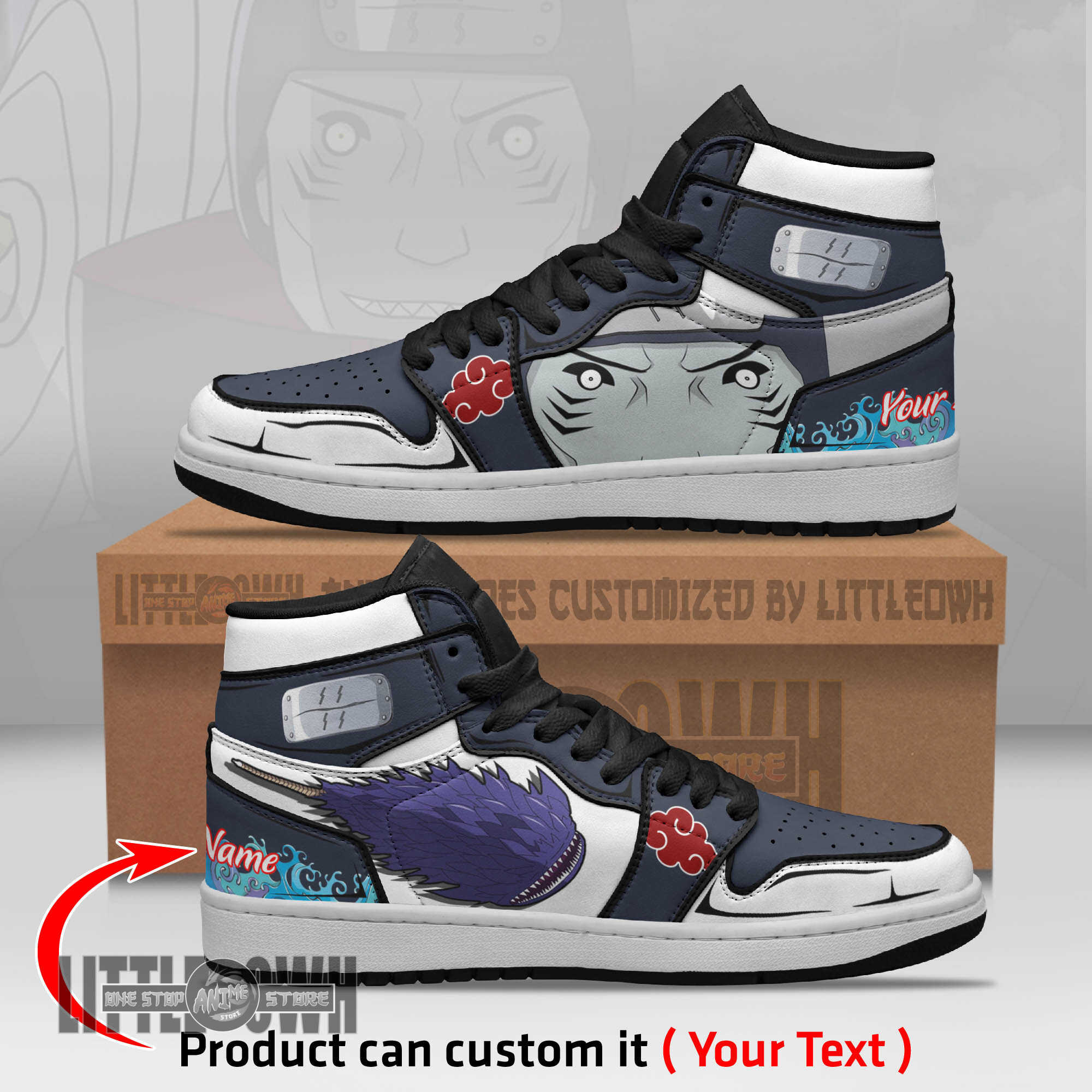 Kisame Hoshigaki Persionalized Shoes Naruto Anime Boot Sneakers