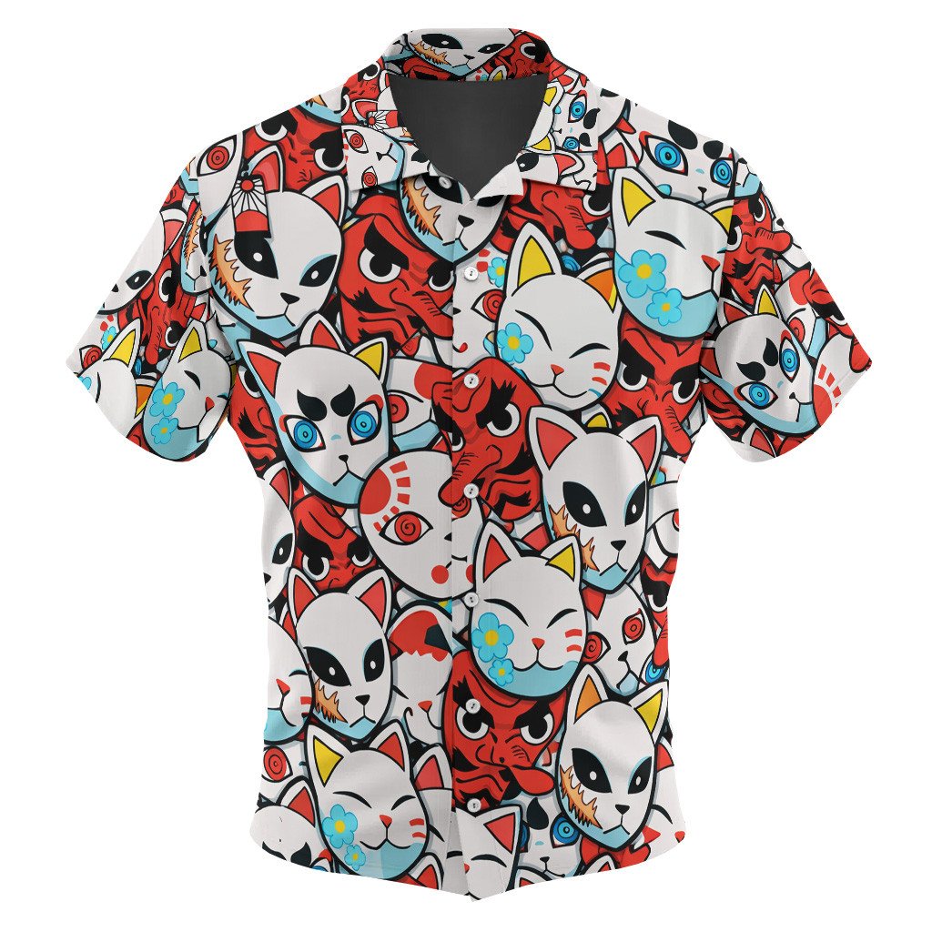 Kitsune Masks Hawaiian Shirt